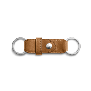 Leather Valet Key Fob - Brown