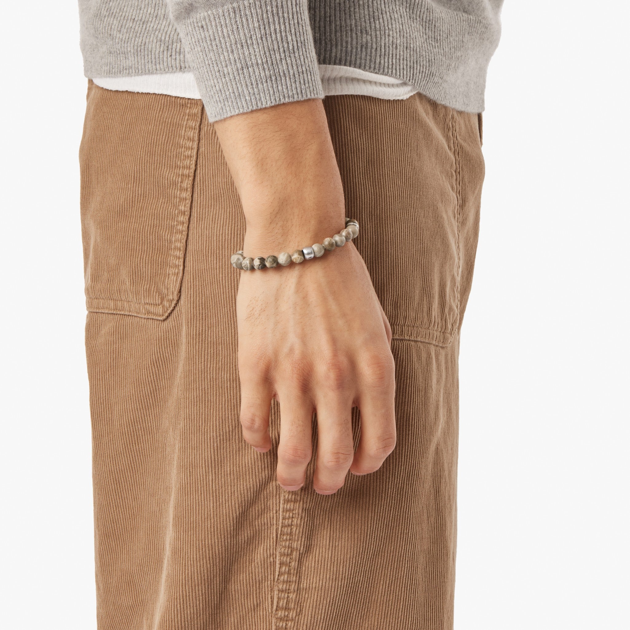 8mm Beaded Petoskey Bracelet - Petoskey - Image 2