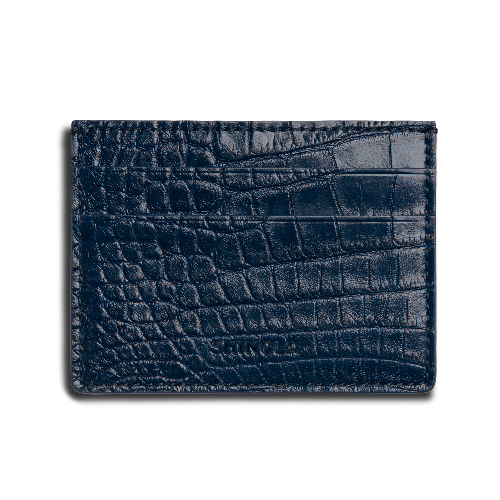 5 Pocket Card Case - Navy Alligator - Image 2