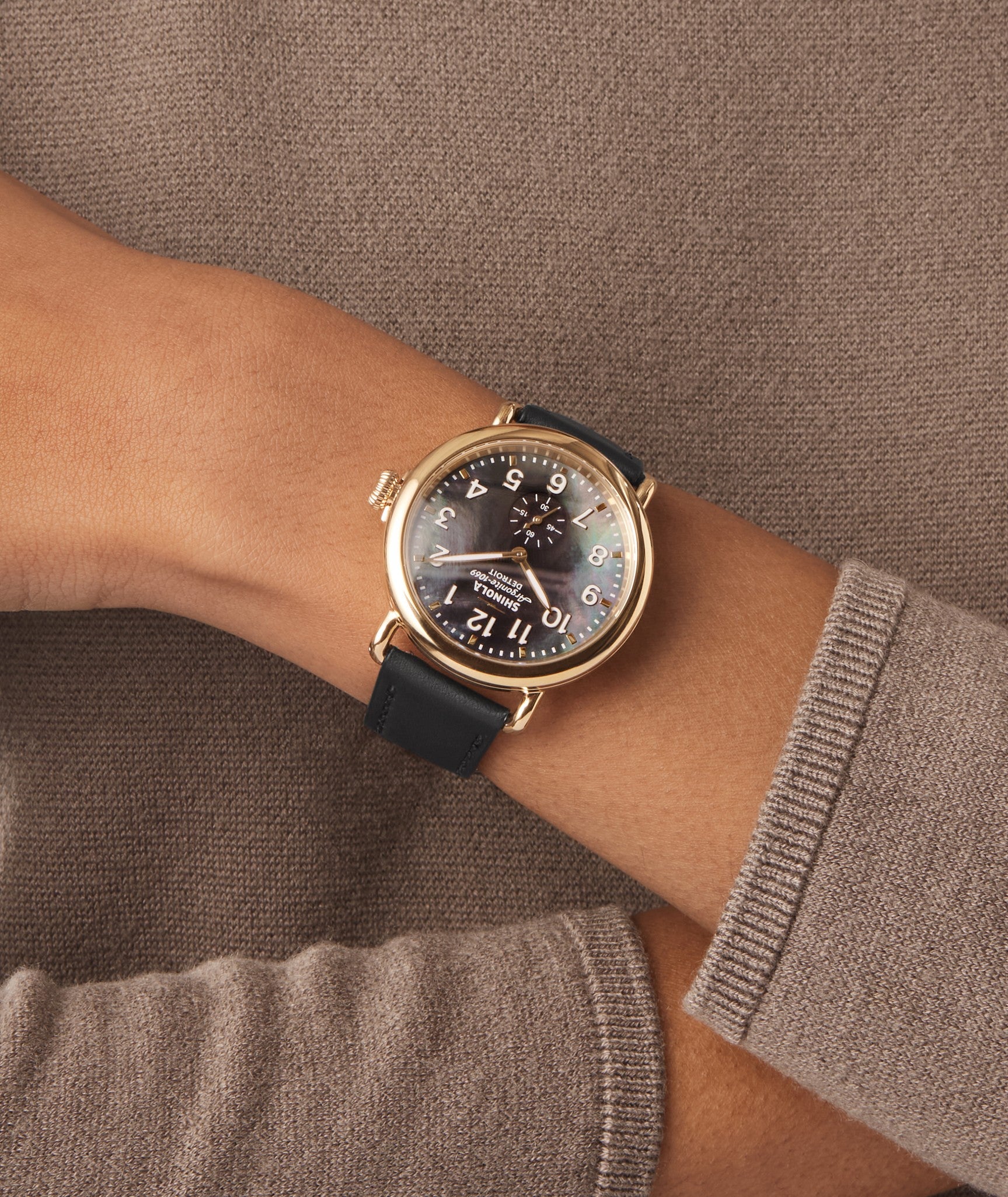 Runwell Watch - Black Mother of Pearl - Image 2