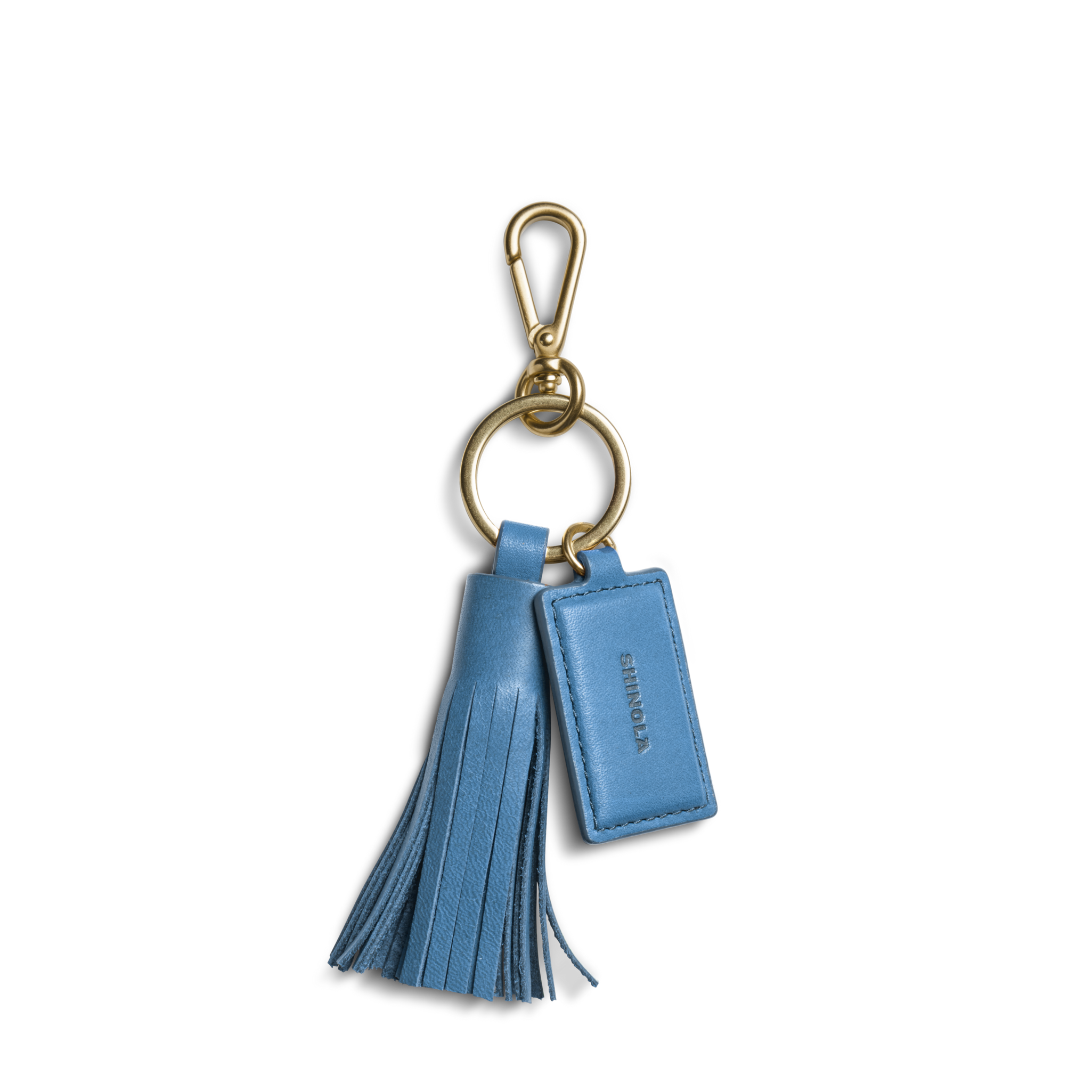 Leather Tassel Keychain - River