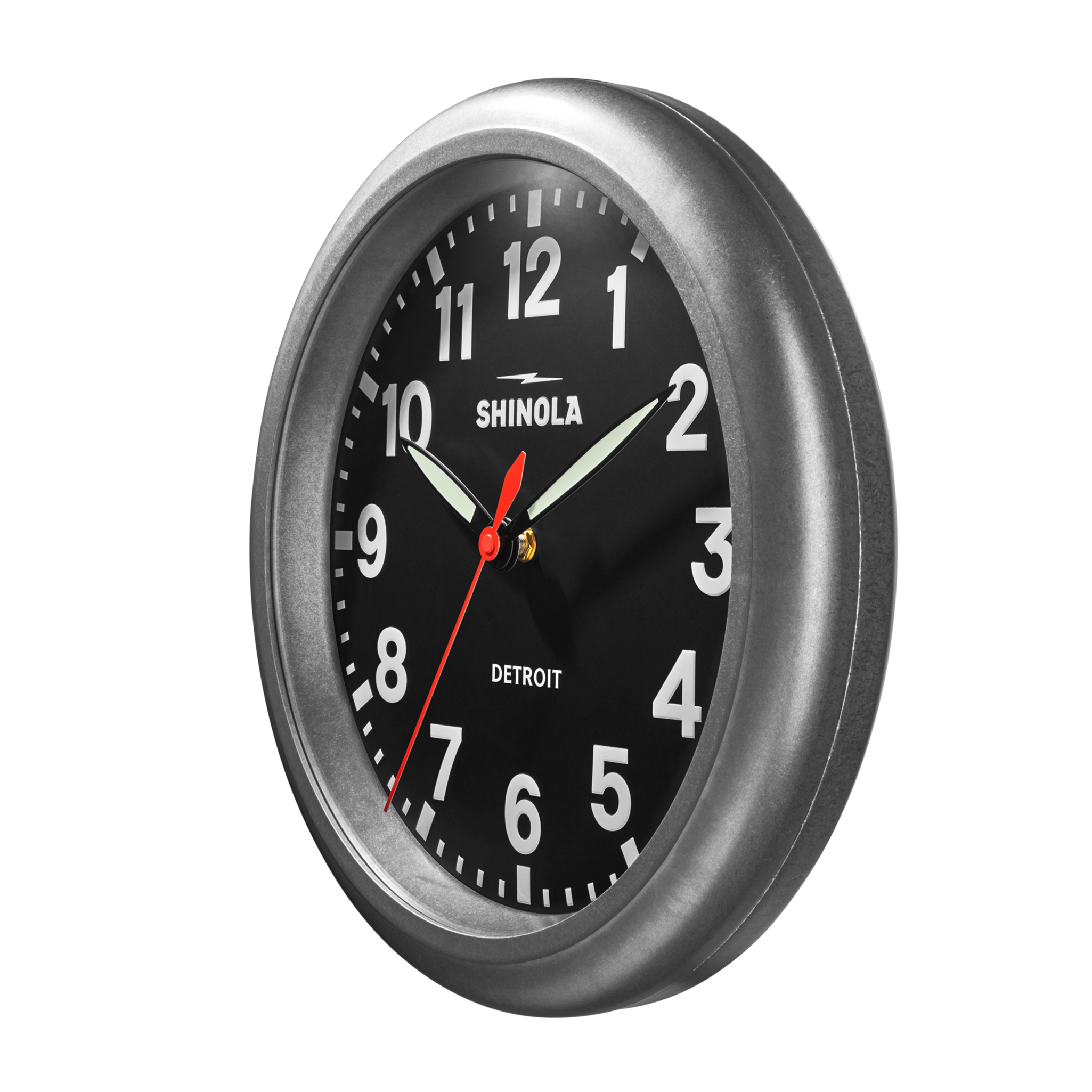 14 Runwell Clock - Tumbled Zinc/Black - Image 3