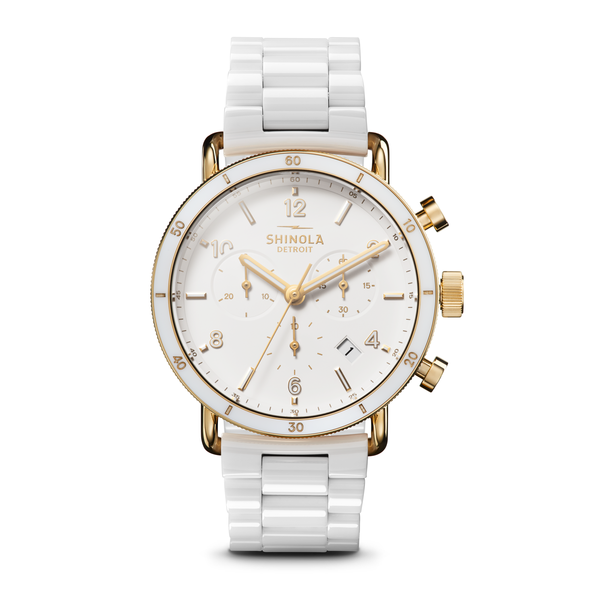 Canfield Sport Chronograph Watch - Soft White