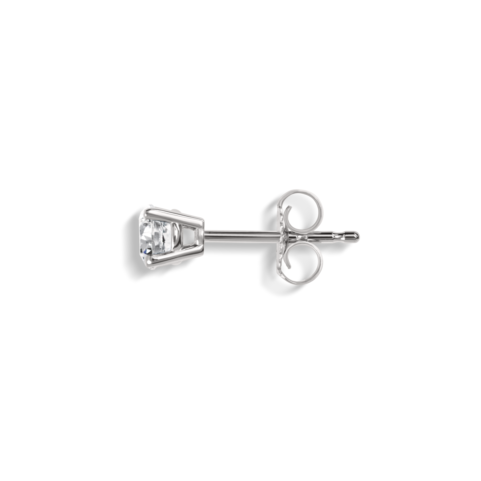 1/2 Carat Round Diamond Studs - White Gold - Image 3