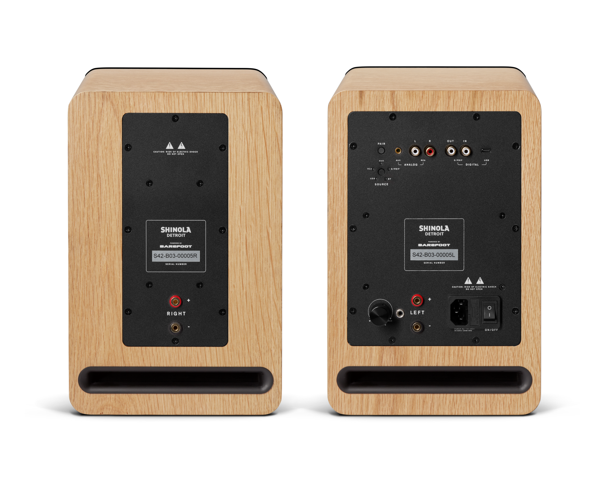 Bluetooth Bookshelf Speakers - Natural - Image 3