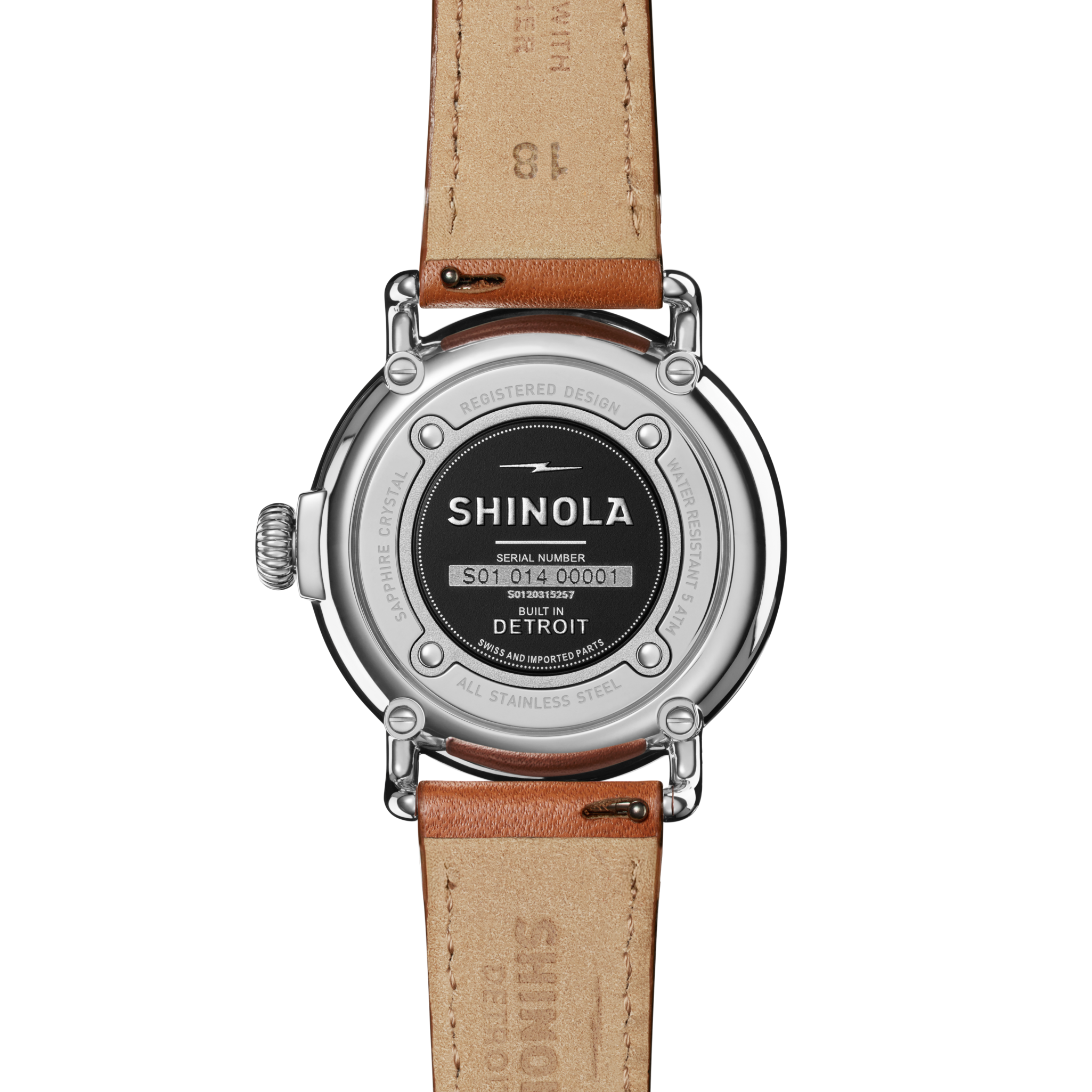 Runwell Watch - White Tan Leather Strap - Image 3