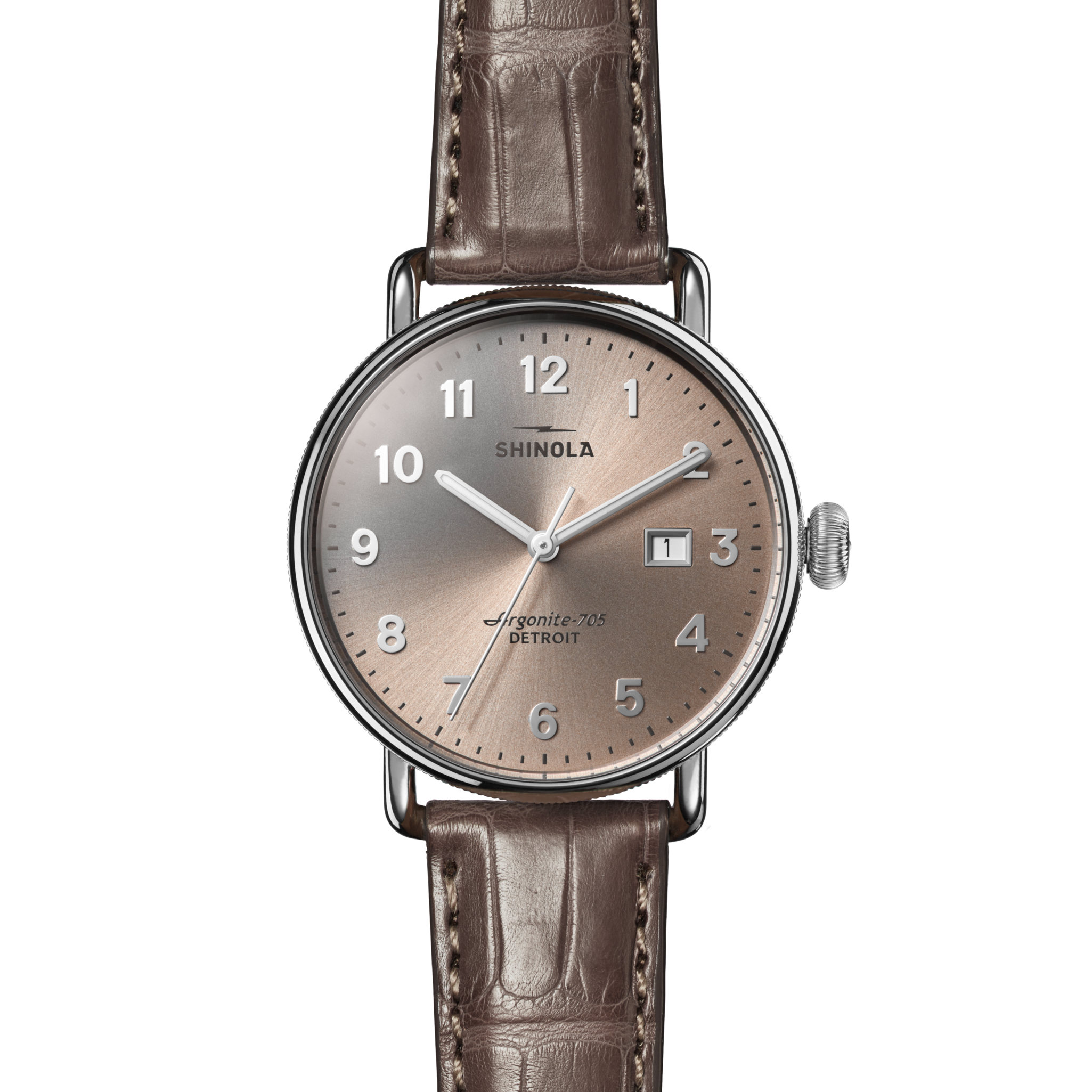 Canfield Watch - Gray Brown Alligator Strap - Image 6