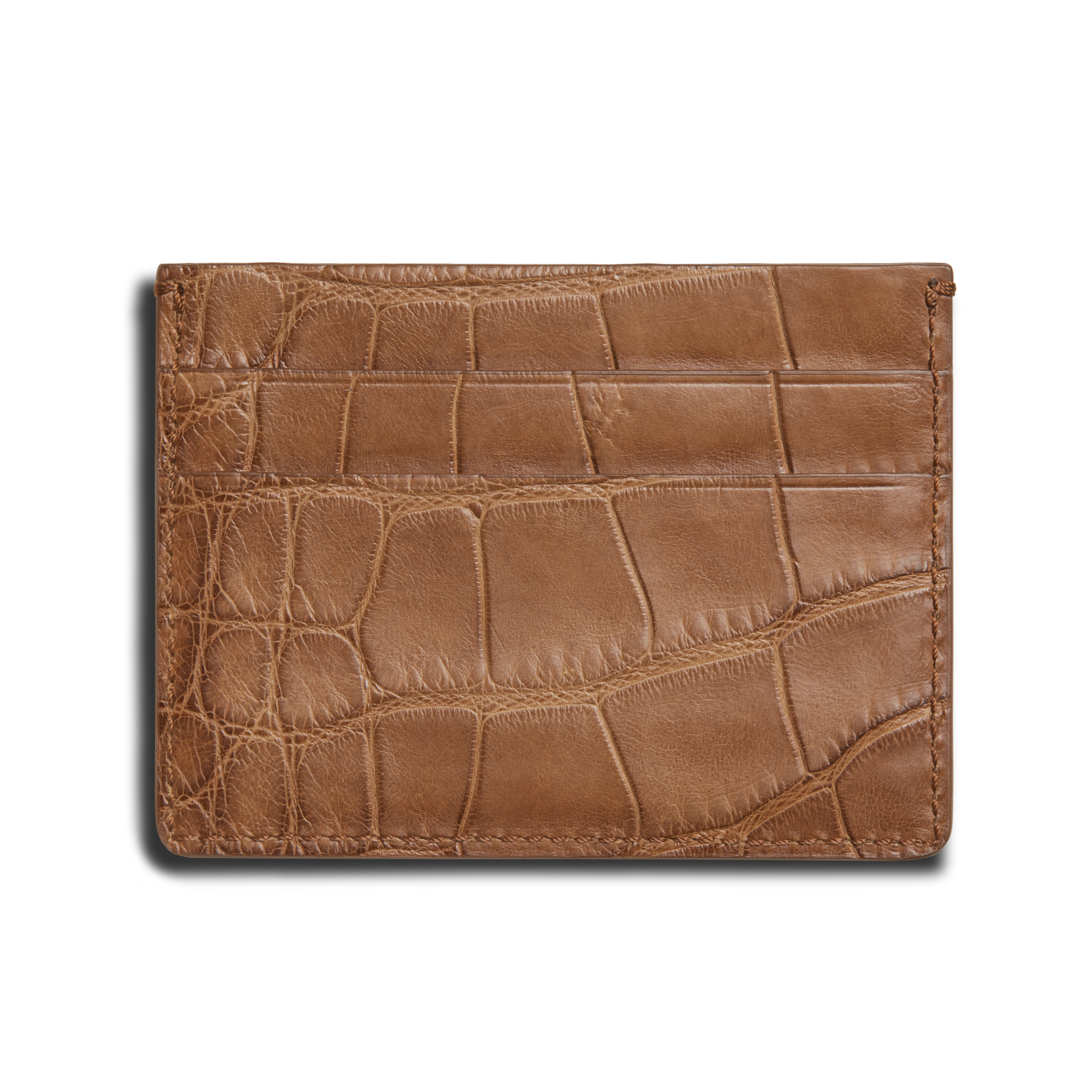 5 Pocket Card Case - Tan Alligator