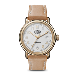 Runwell Automatic Watch - Natural Leather Strap
