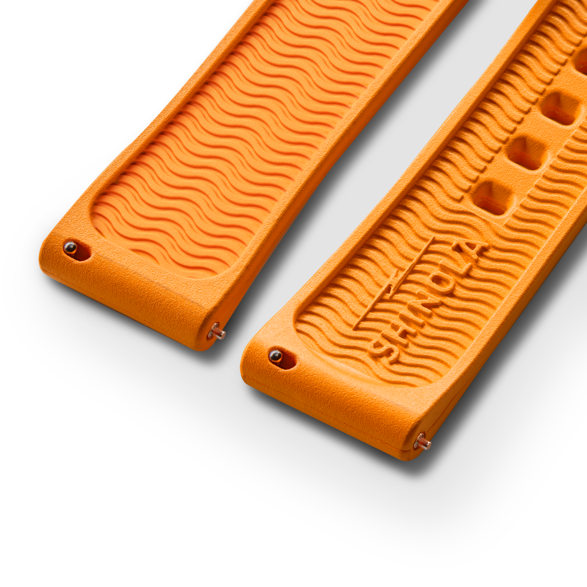 20mm Orange Rubber Watch Strap - Orange - Image 3
