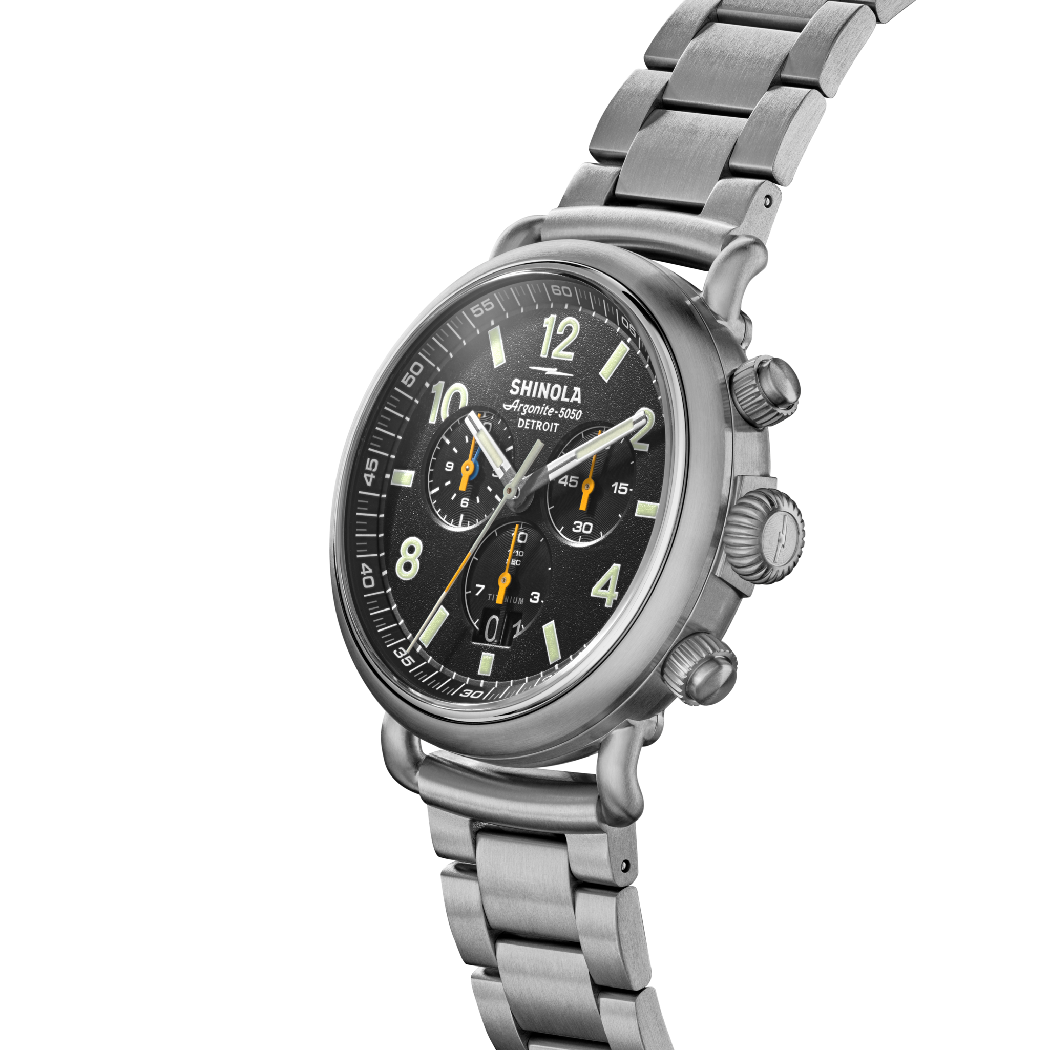 Runwell Chronograph West Wind Watch Gift Set with Additional Strap - Black - Image 2