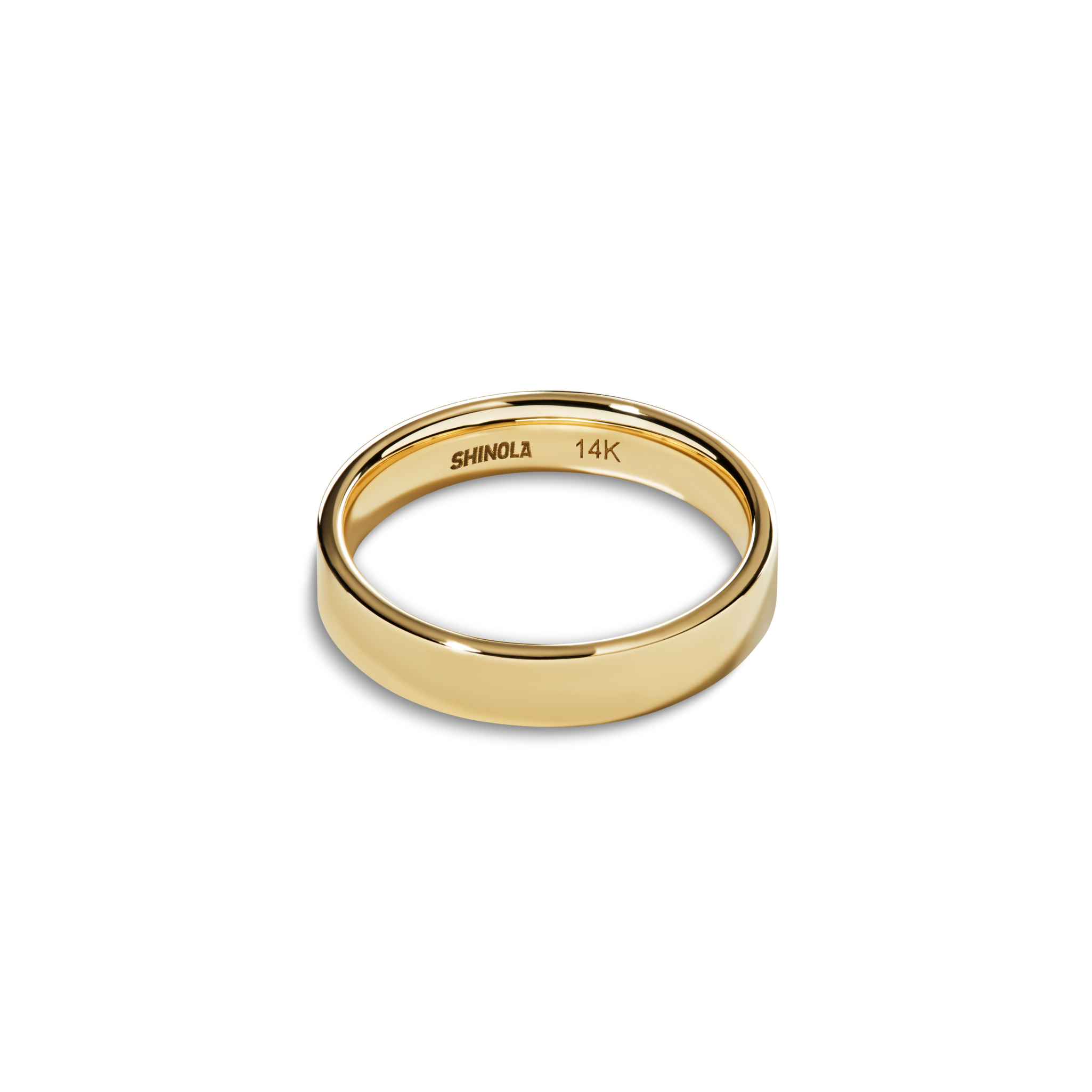4mm Round Yellow Gold Band - Image 10