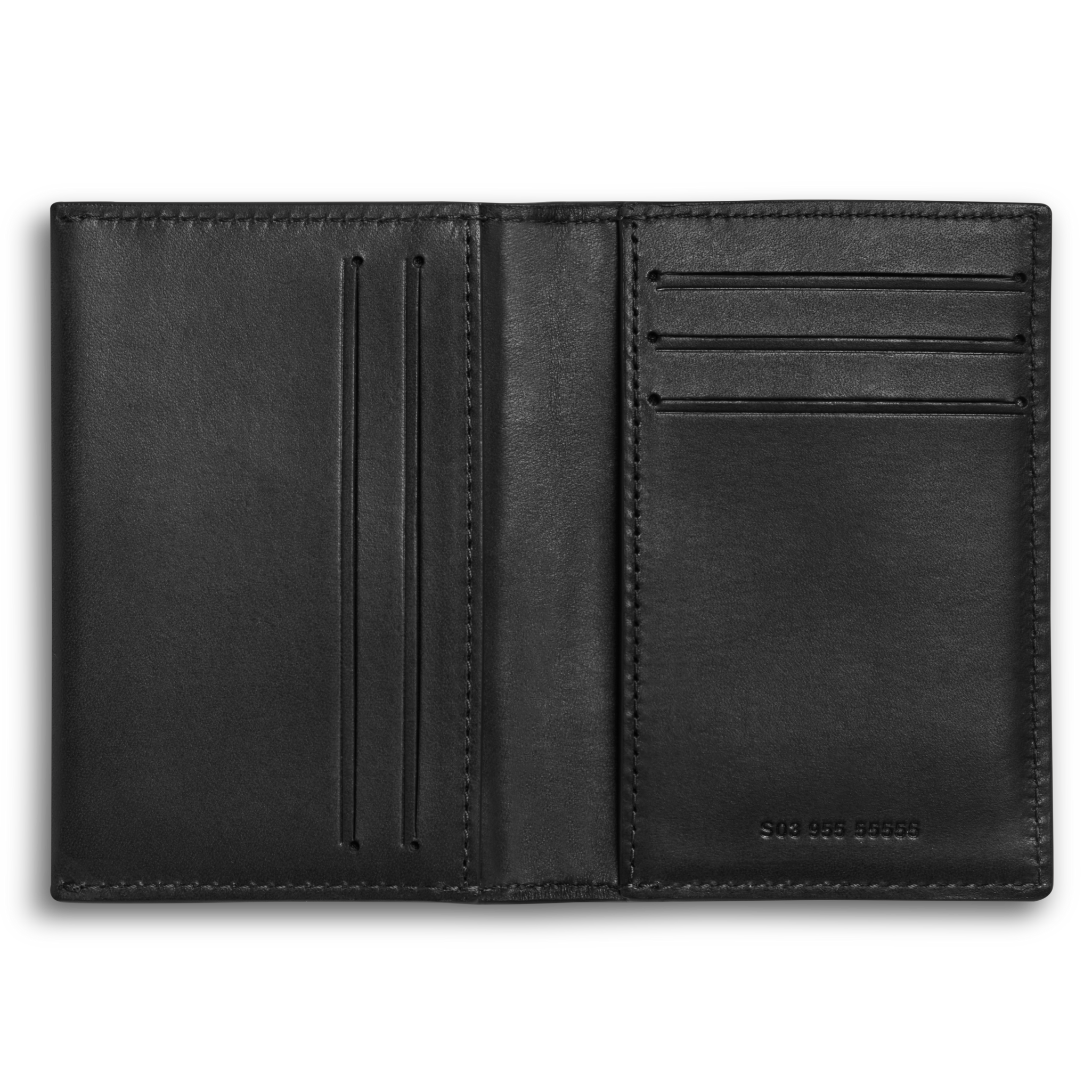 Folded Card Holder Wallet - Black - Image 2