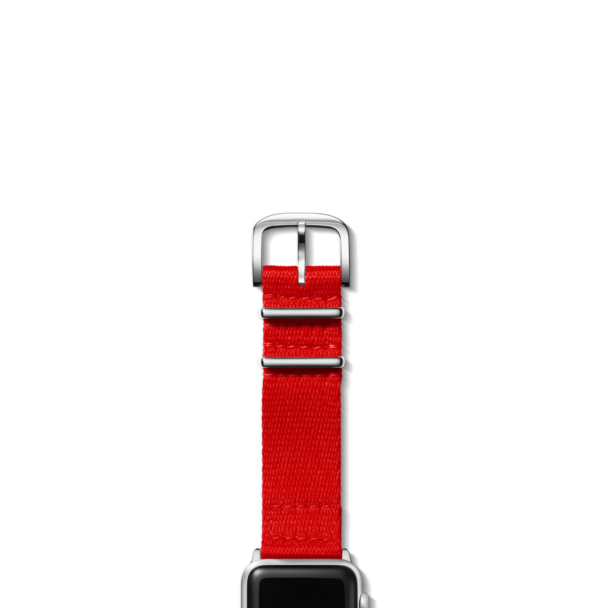 20mm Red Split Nylon Apple Watch Strap - Red - Image 4