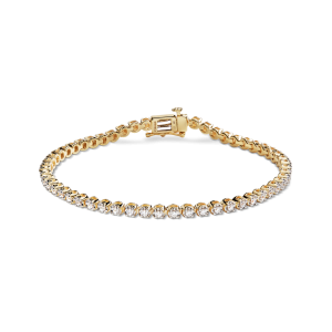 1 Carat 7 Diamond Tennis Bracelet - Yellow Gold
