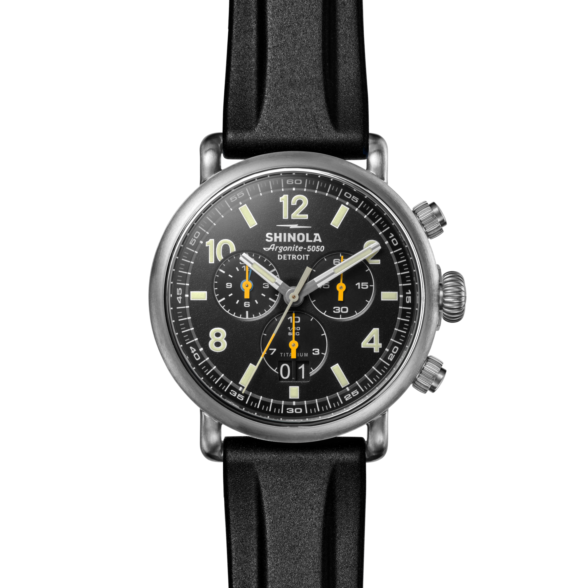 Runwell Chronograph West Wind Watch Gift Set with Additional Strap - Black - Image 10