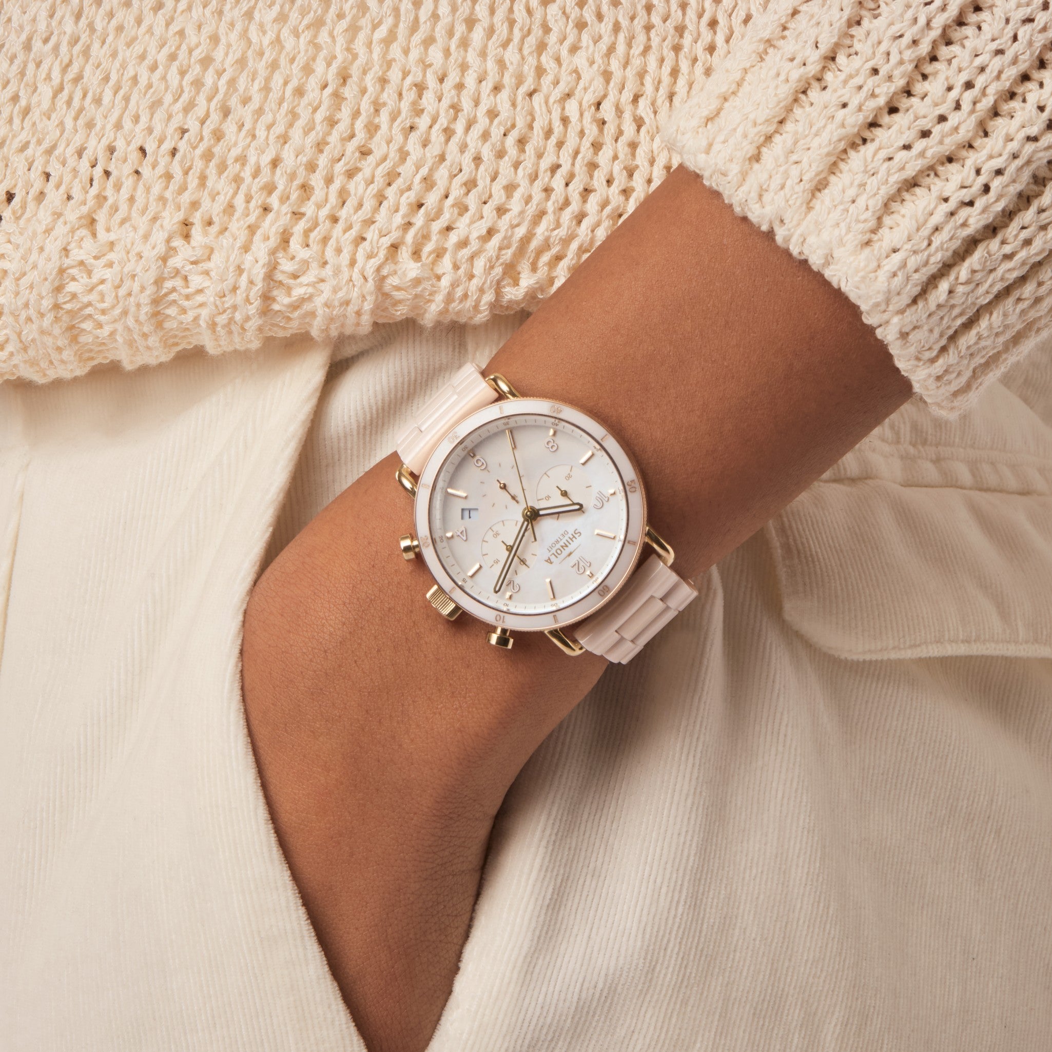 Canfield Sport Chronograph Watch - White - Image 2