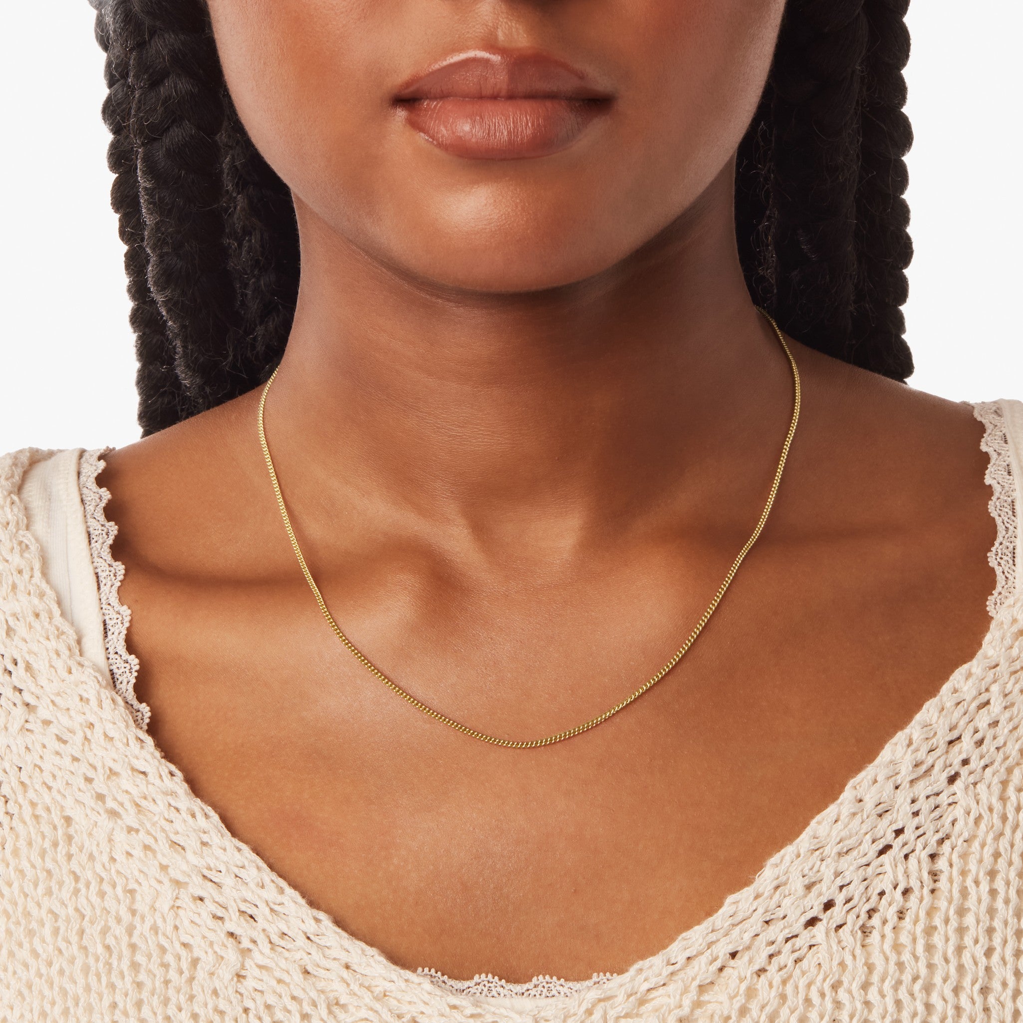 Small Curb Link - Yellow Gold - Image 2