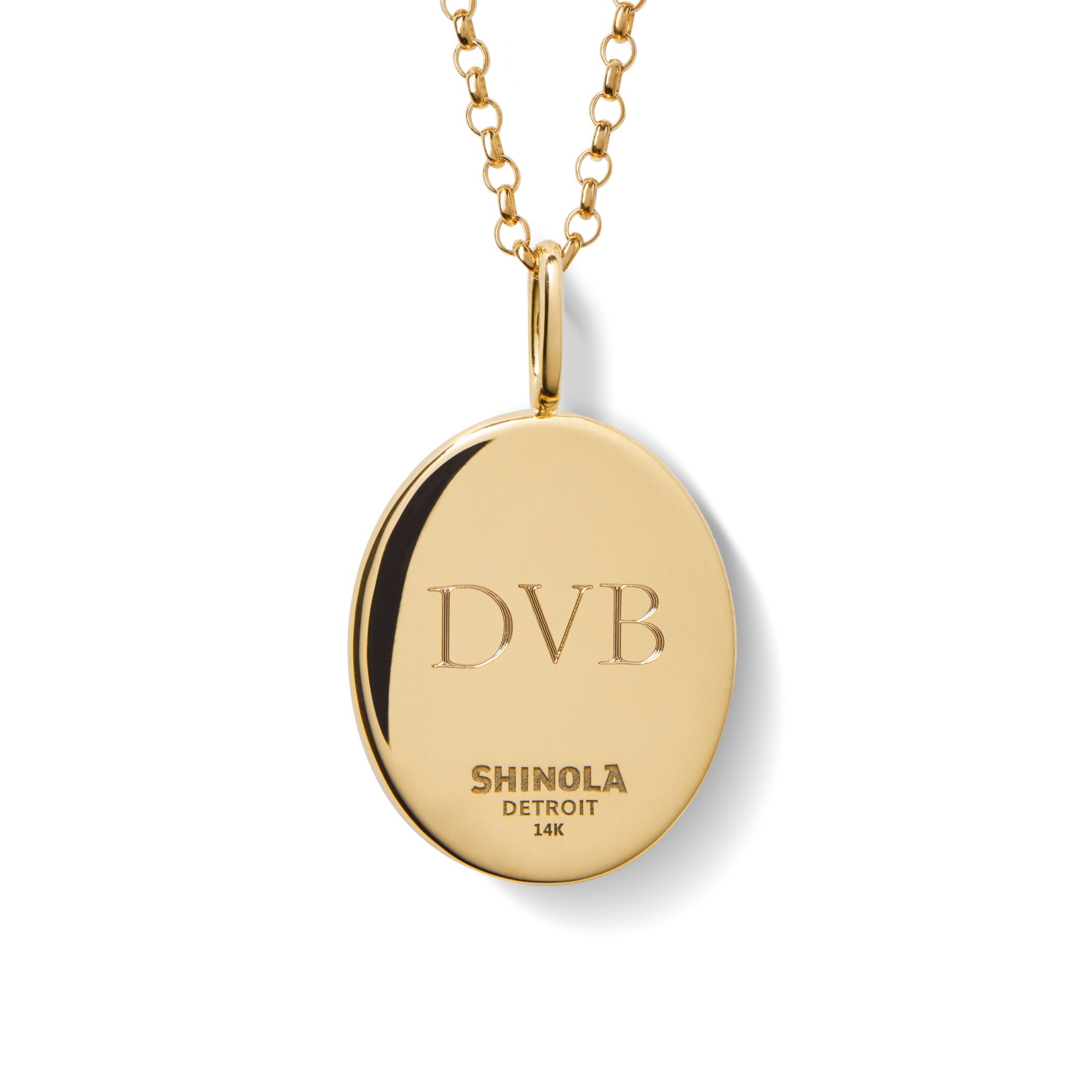 Diamond Pave Lapis Pendant Necklace - Yellow Gold - Image 6