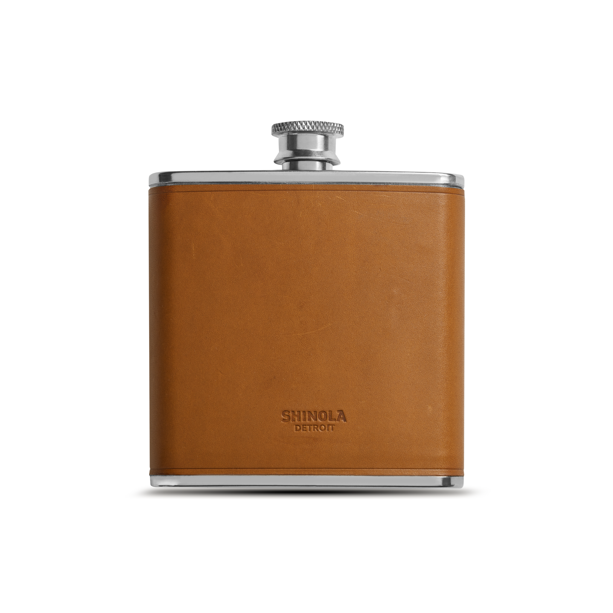 Leather Wrapped Flask - Tan
