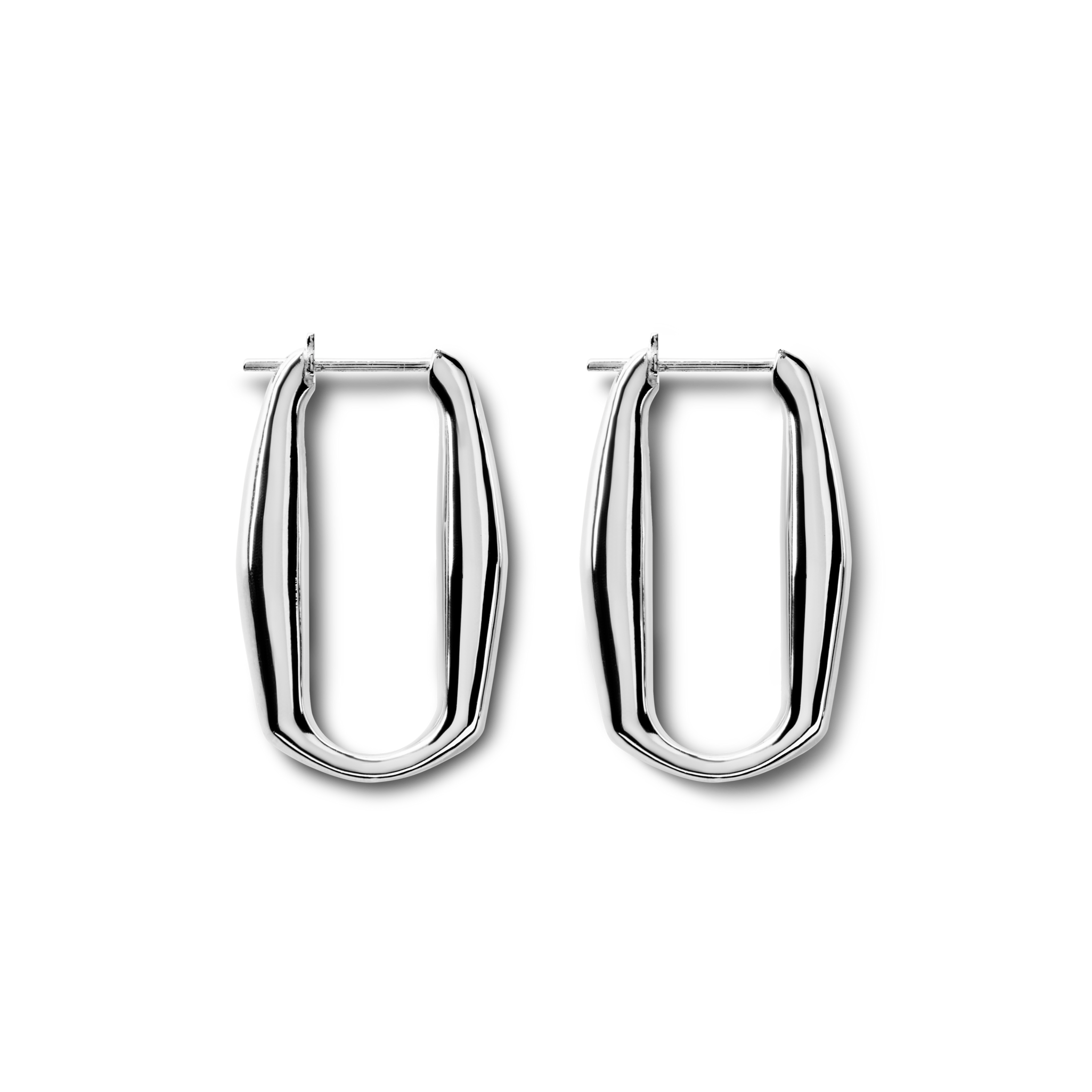 Signature Link Hoop Earrings - Sterling Silver