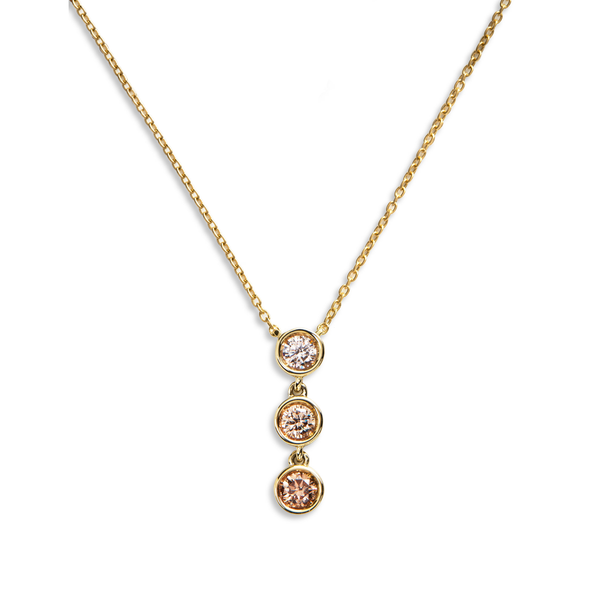 0.33 Carat Desert Diamond Drop Pendant Necklace