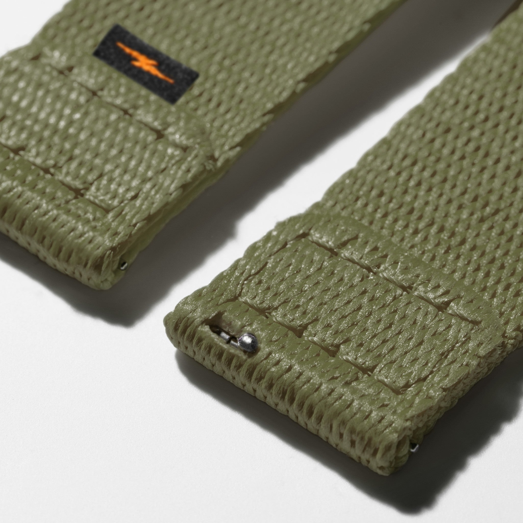 20mm Khaki Split Nylon Apple Watch Strap - Khaki - Image 3