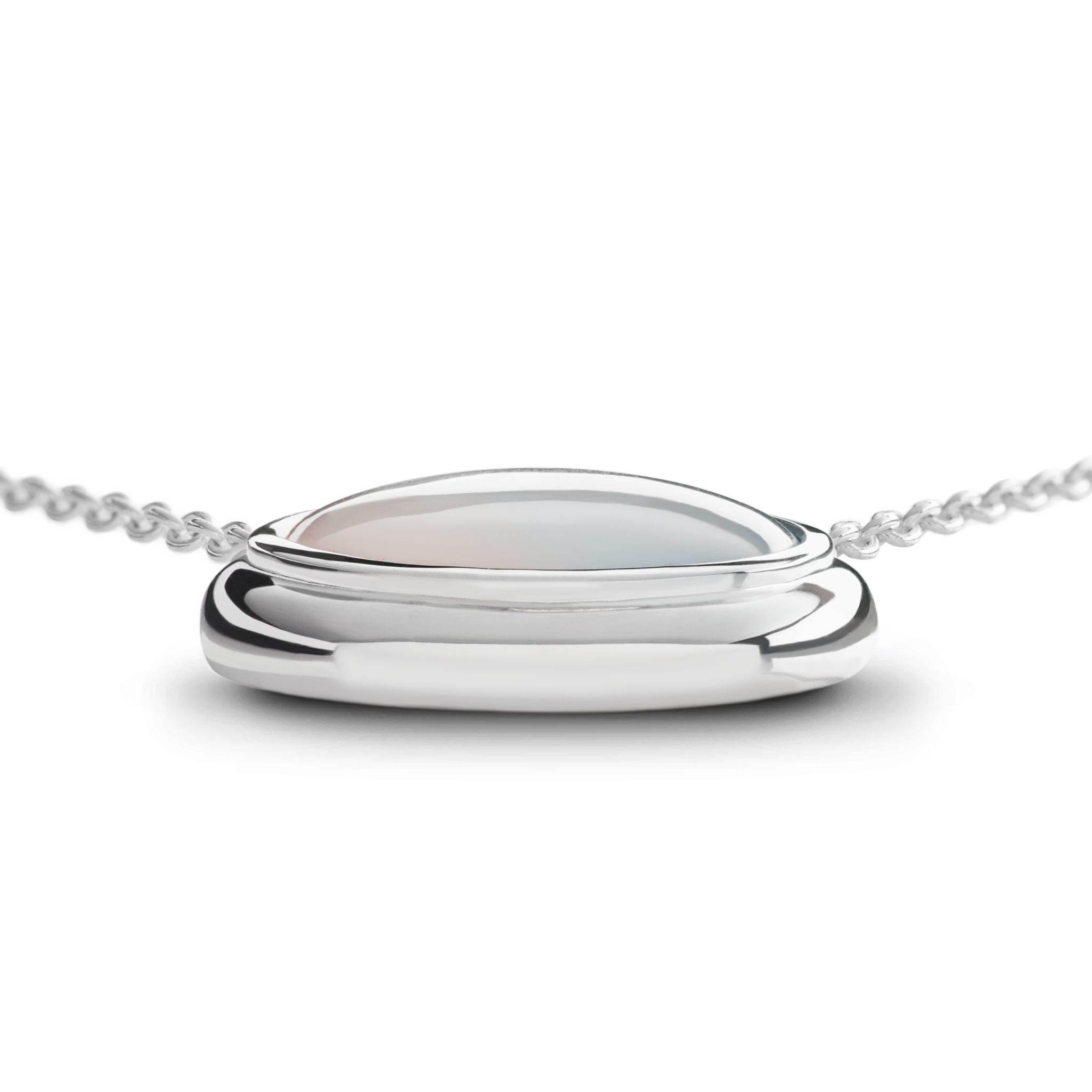 Heirloom Mother of Pearl Pendant Necklace - Sterling Silver - Image 11