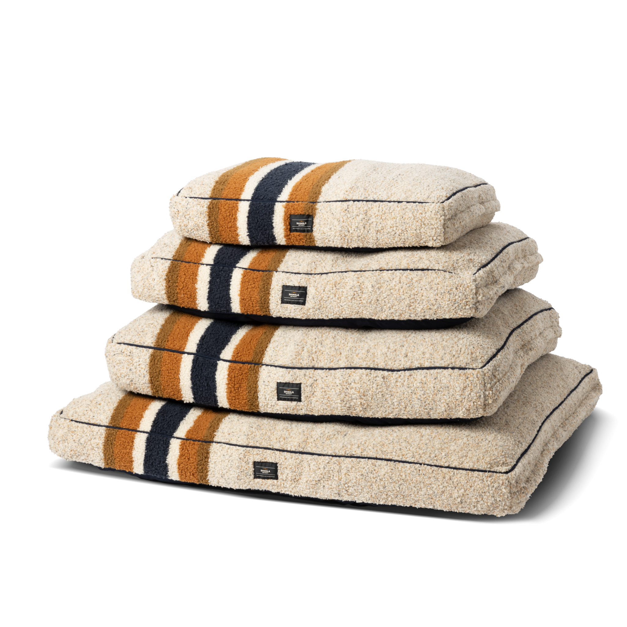 Napper Pillow Dog Bed - Stripe Brown - Image 6