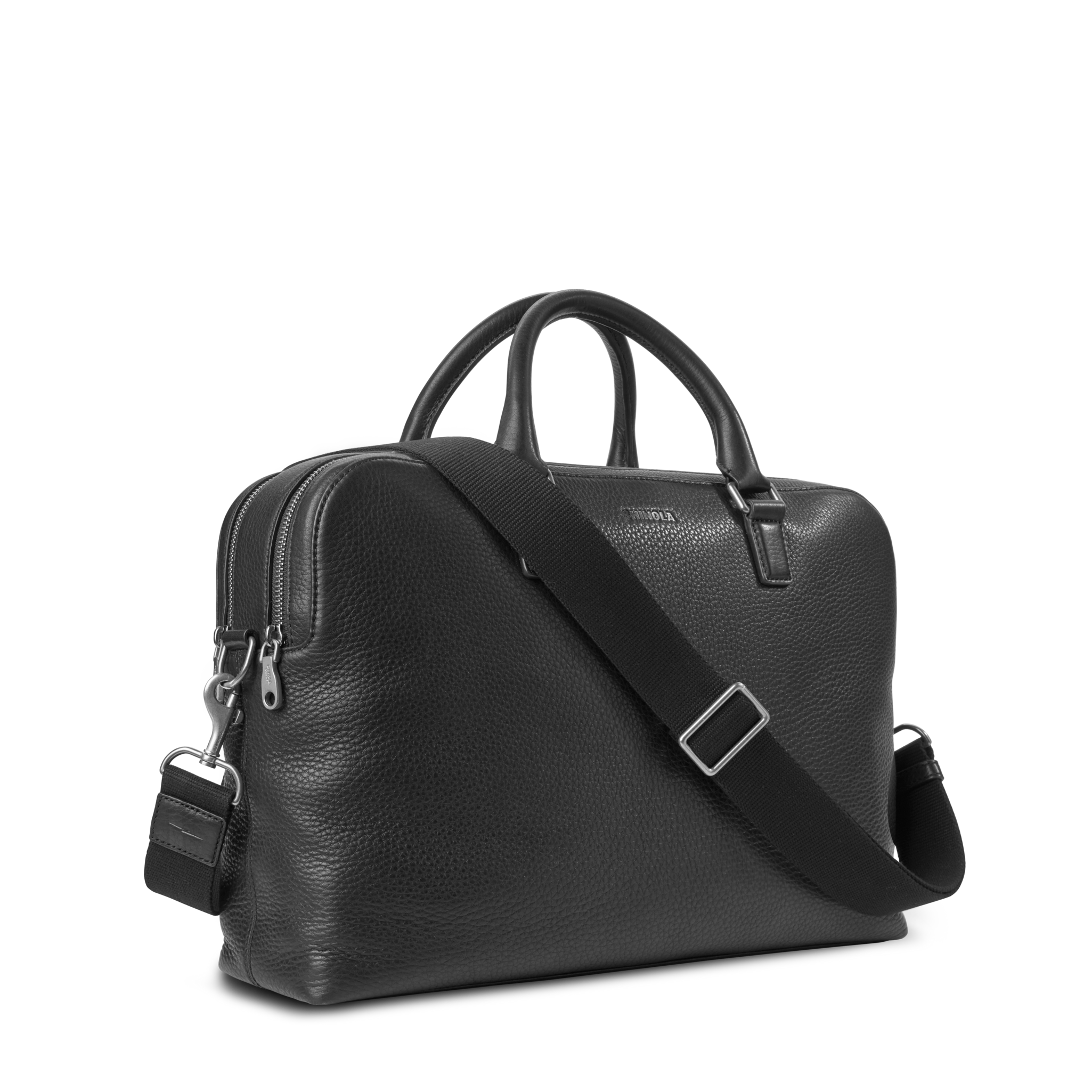 Double Zip Briefcase - Black - Image 3