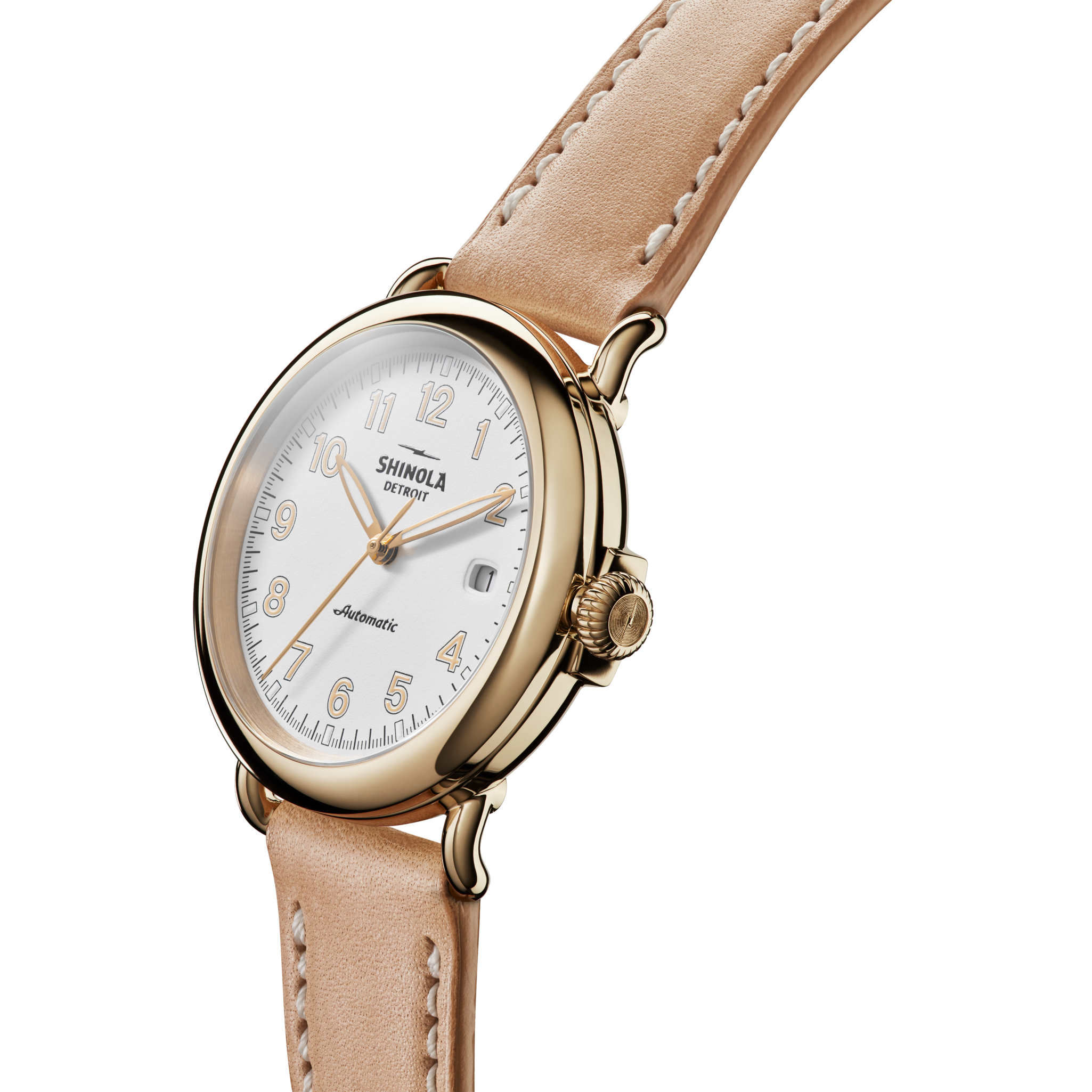 Runwell Automatic Watch - Natural Leather Strap - Image 3