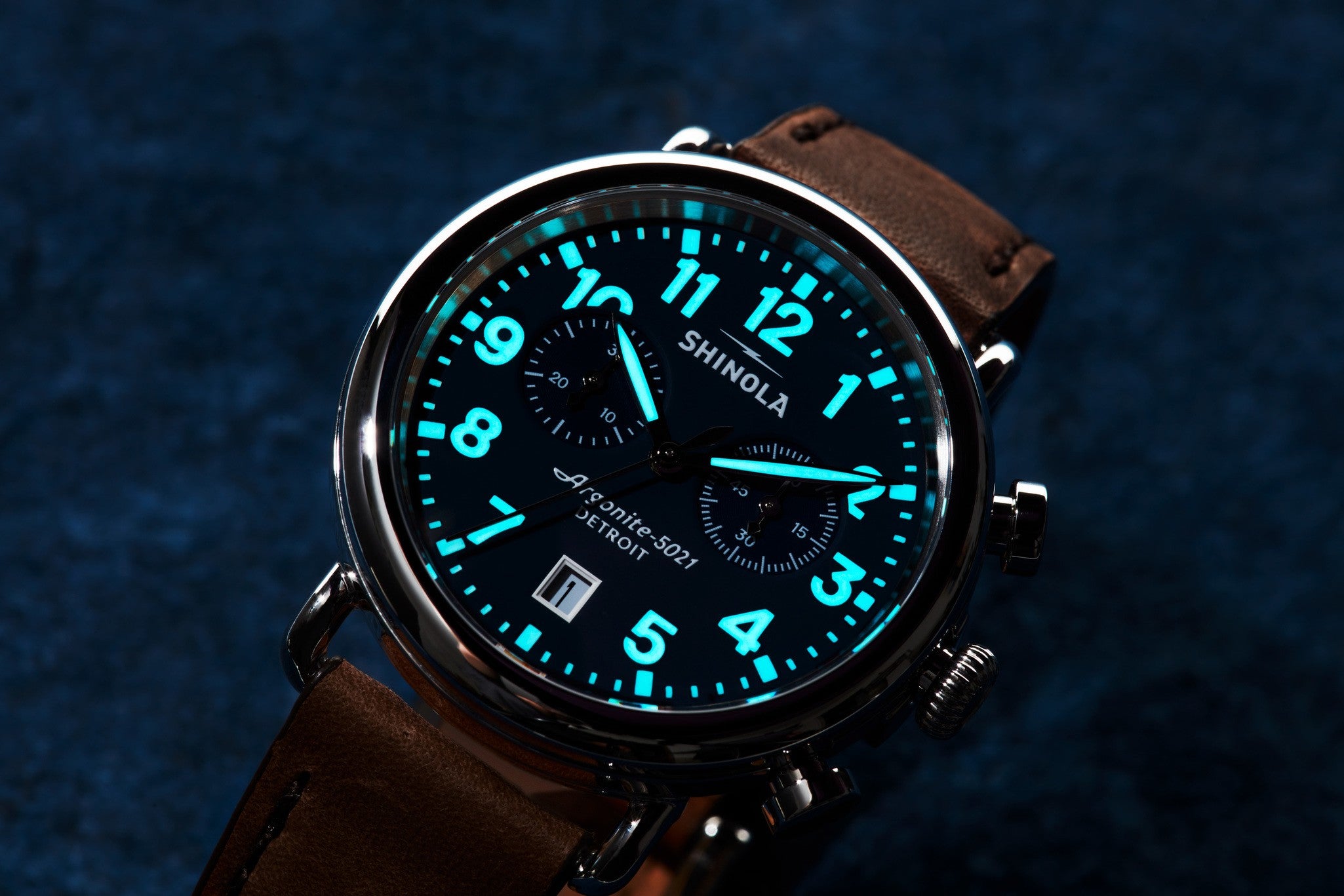 Runwell Chronograph Watch - Midnight Blue - Image 2