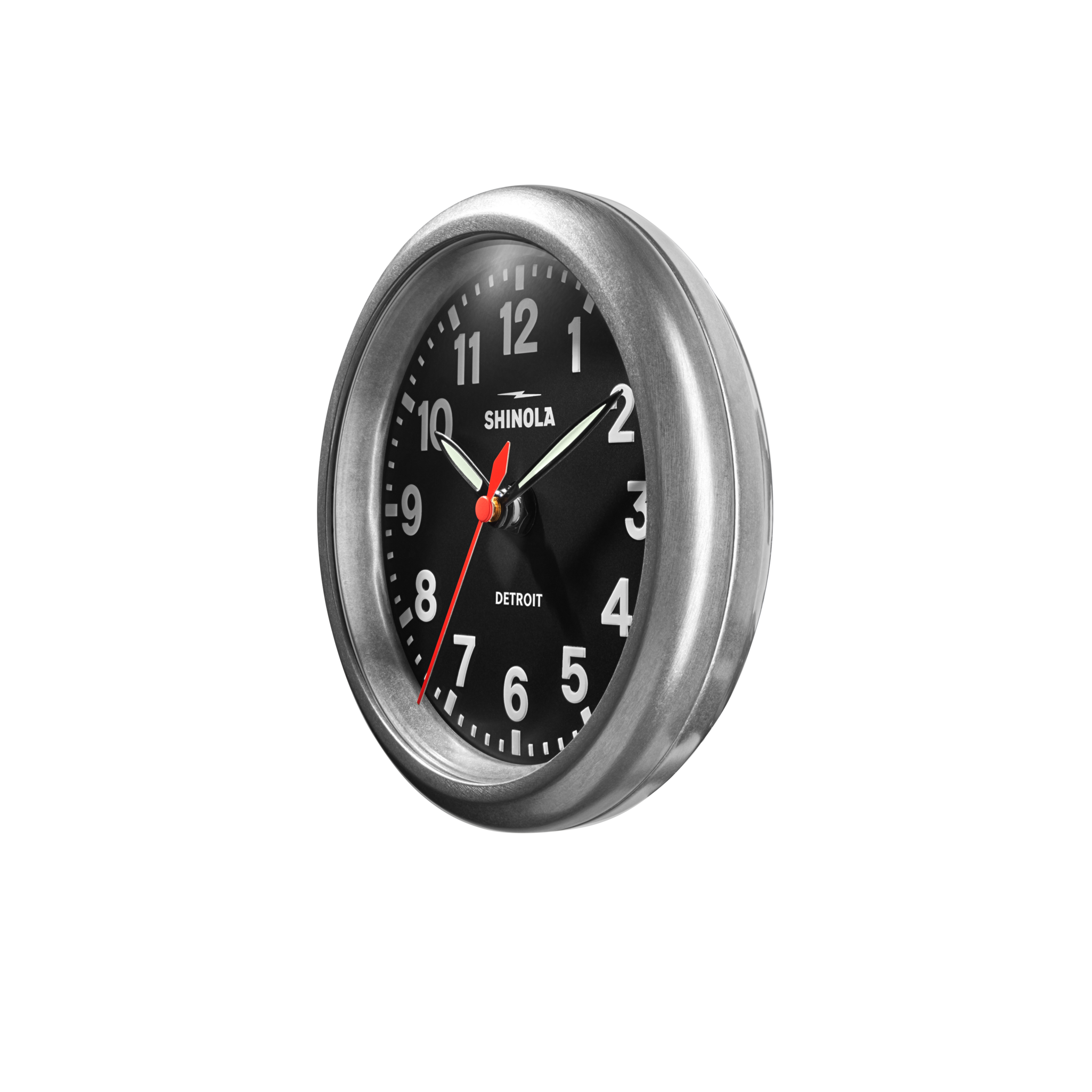 6 Runwell Clock - Tumbled Zinc/Black - Image 6