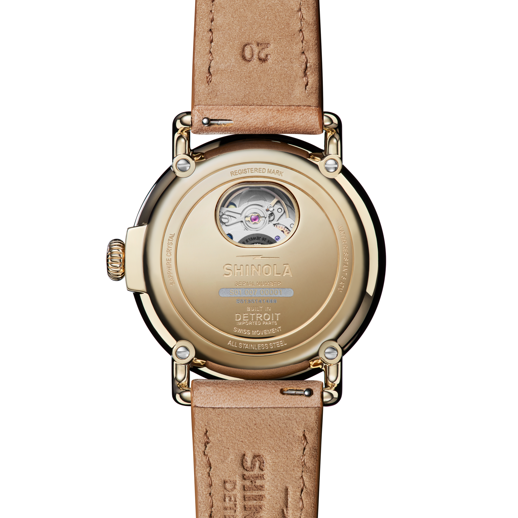 Runwell Automatic Watch - Natural Leather Strap - Image 5