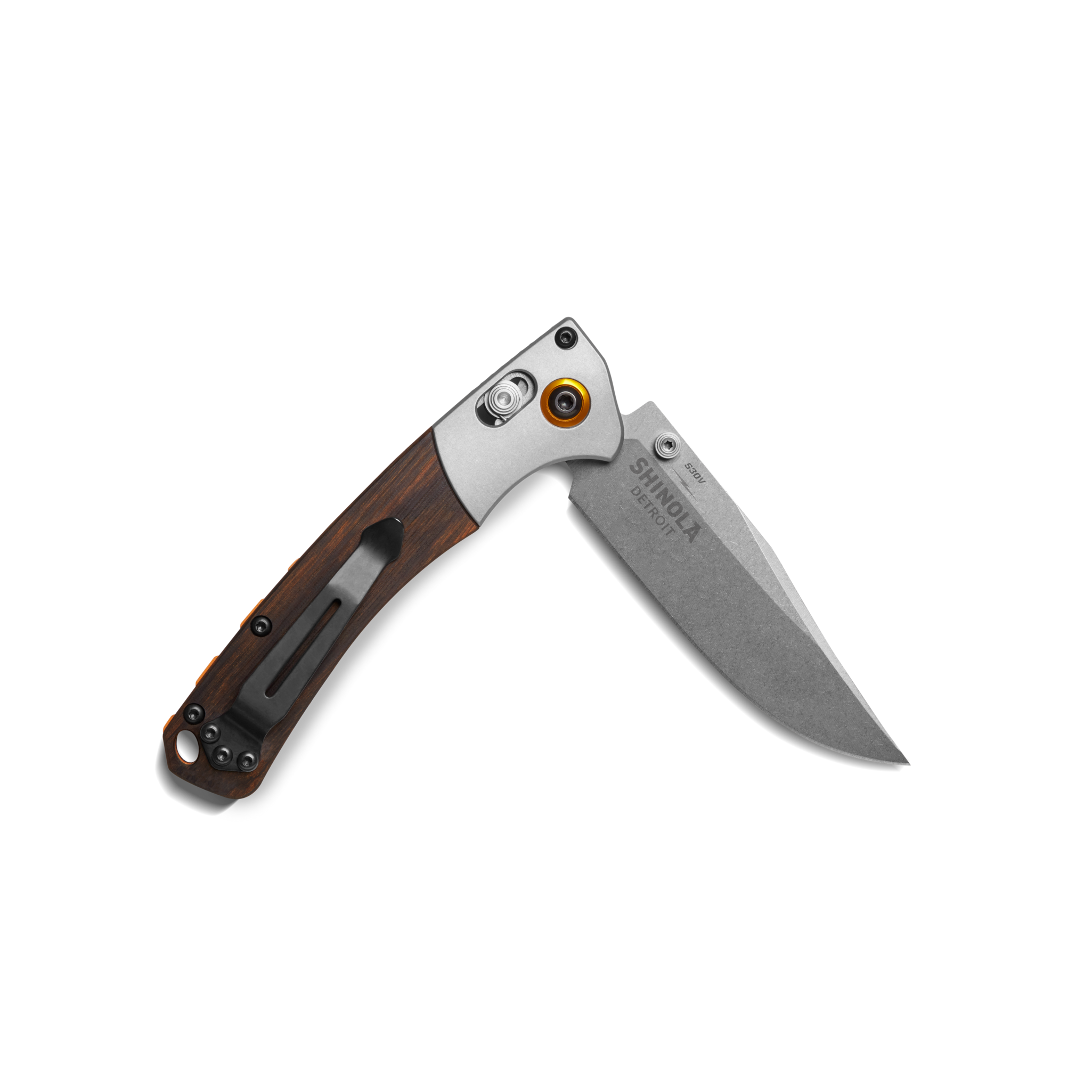 Shinola + Benchmade Mini Crooked River Pocket Knife - Steel - Image 5