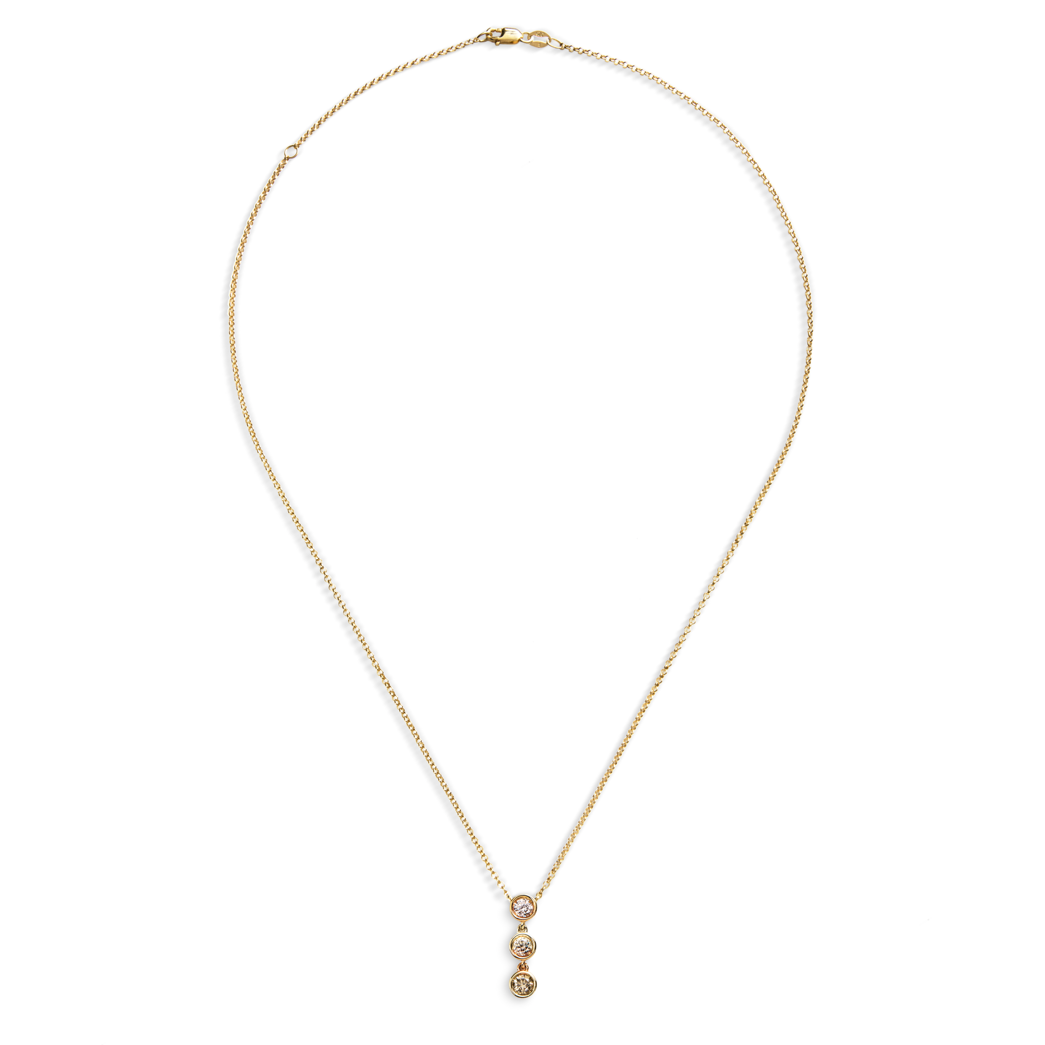0.33 Carat Desert Diamond Drop Pendant Necklace - Image 2