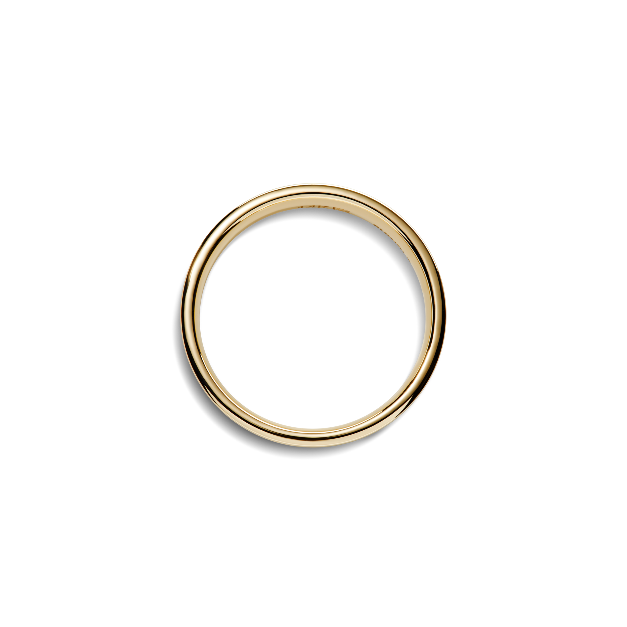 4mm Round Yellow Gold Band - Image 2