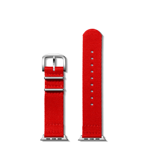 20mm Red Split Nylon Apple Watch Strap - Red