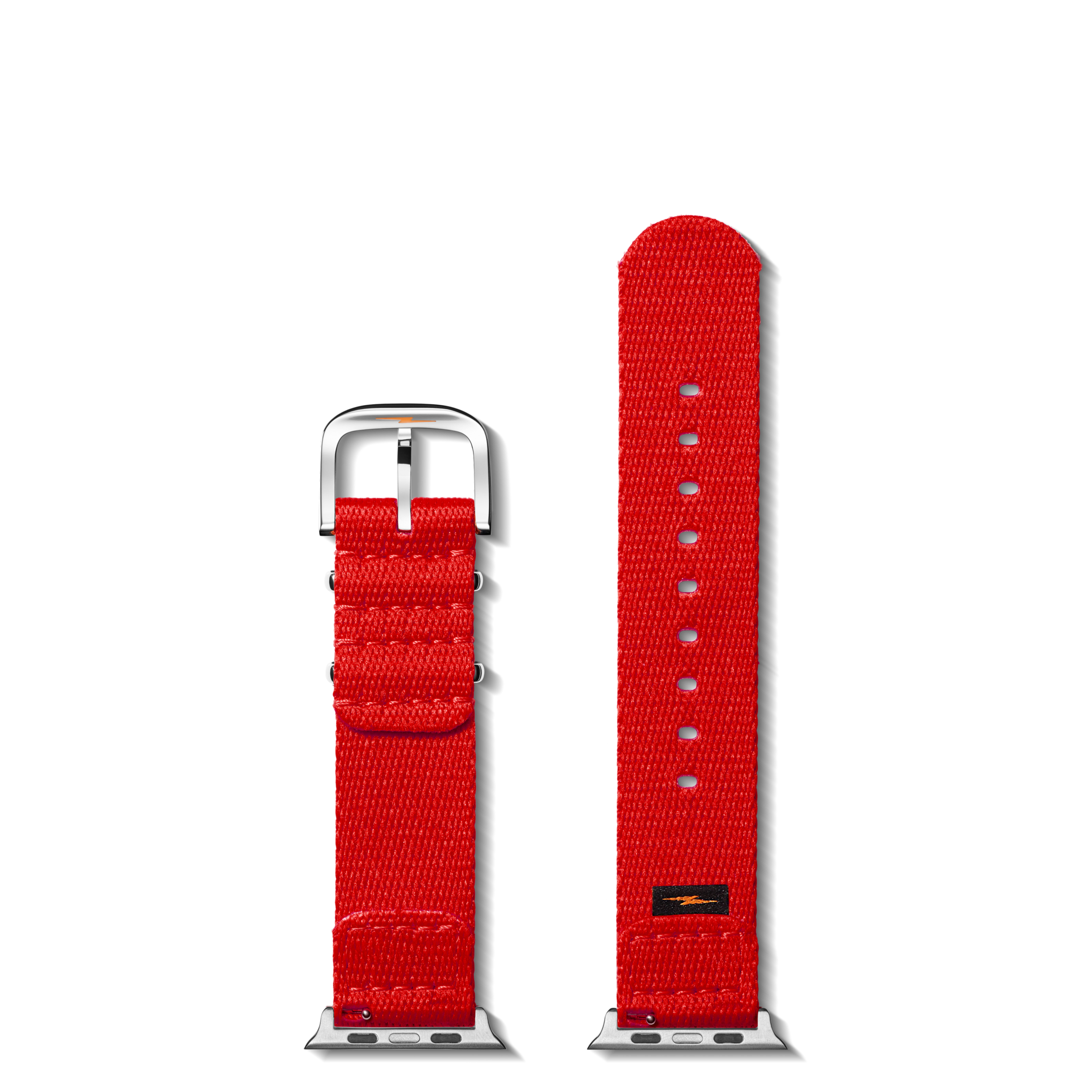 20mm Red Split Nylon Apple Watch Strap - Red - Image 2