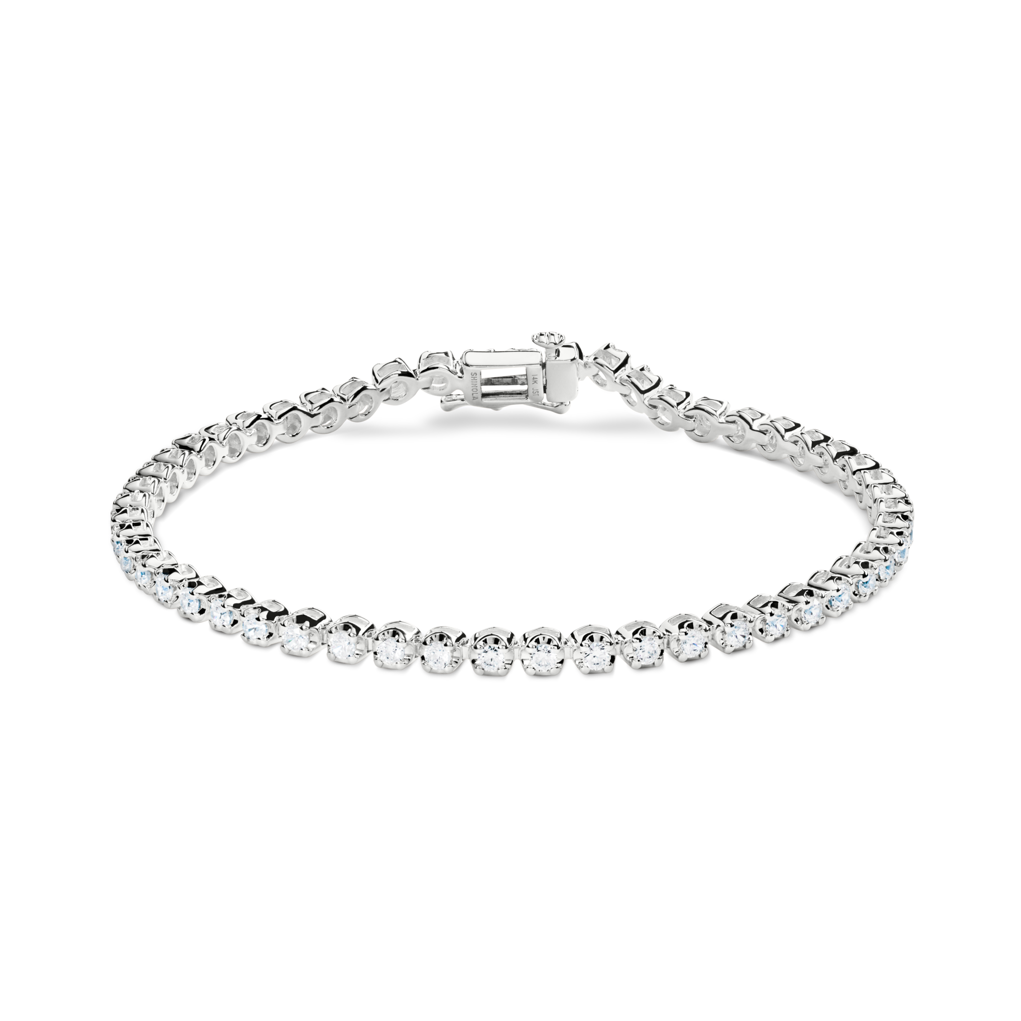 2 Carat 7 Diamond Tennis Bracelet - White Gold