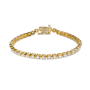 4 Carat 7 Diamond Tennis Bracelet - Yellow Gold