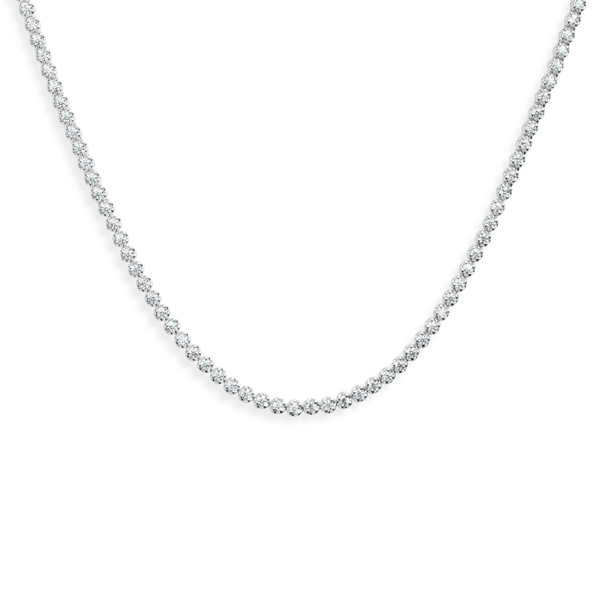 7 Carat Diamond Tennis Necklace - White Gold