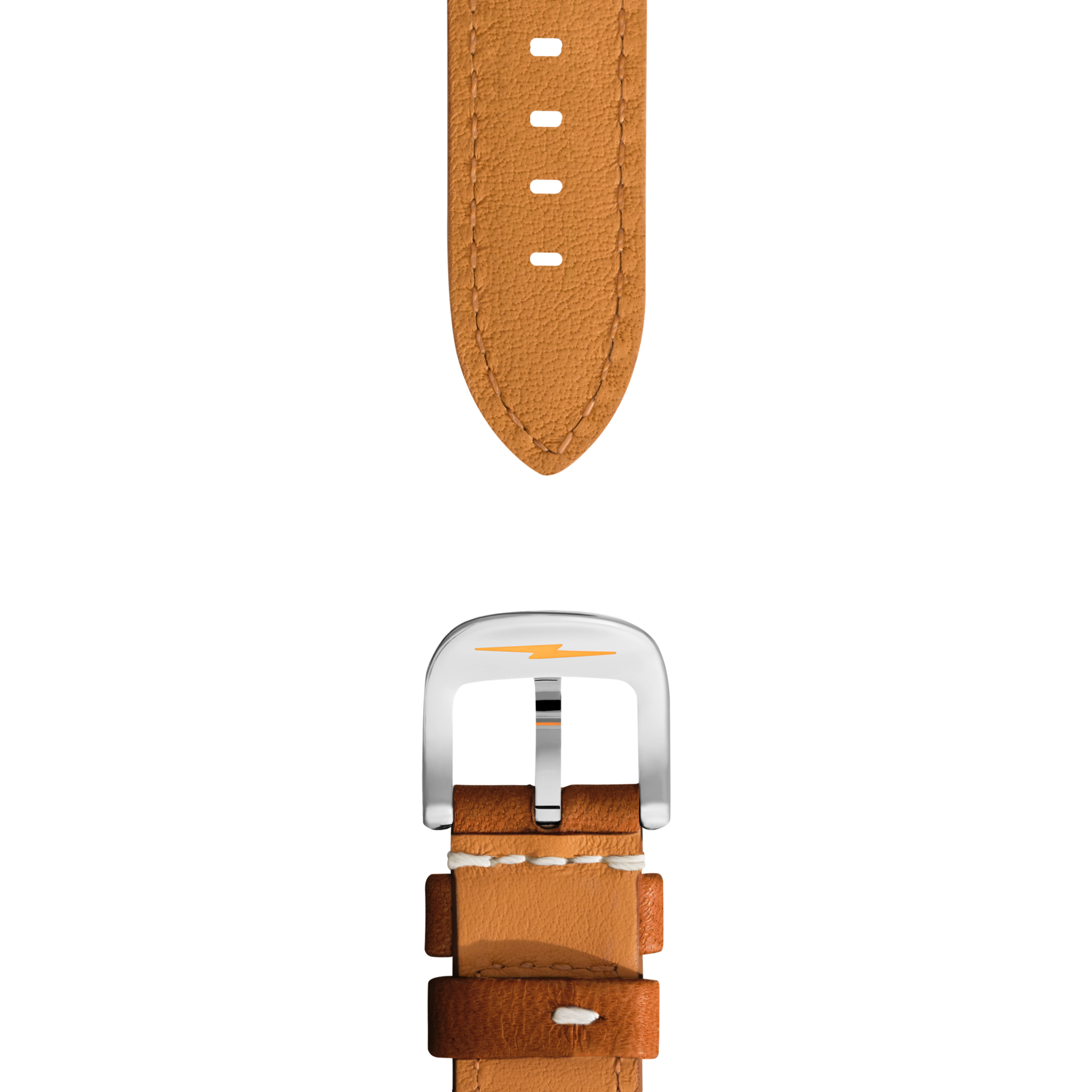 20mm Tan Leather Watch Strap - Tan - Image 2