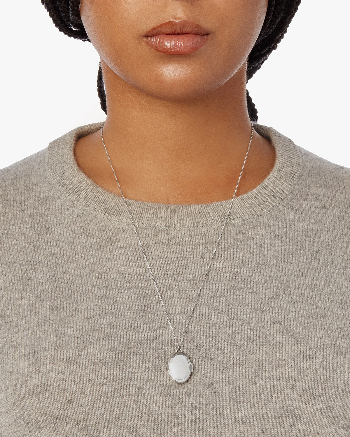 Heirloom Statement Locket Necklace - Sterling Silver - Image 2