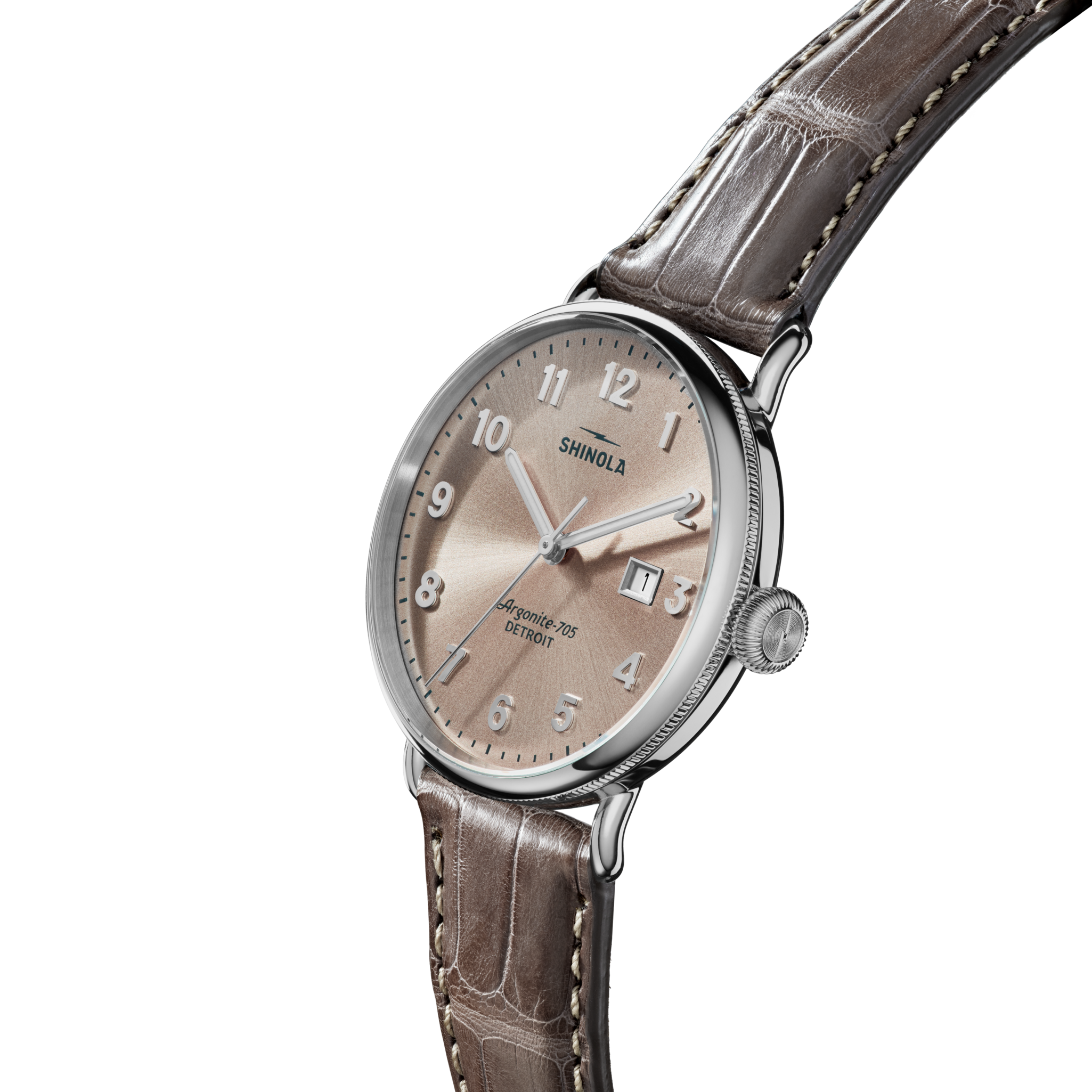 Canfield Watch - Gray Brown Alligator Strap - Image 2