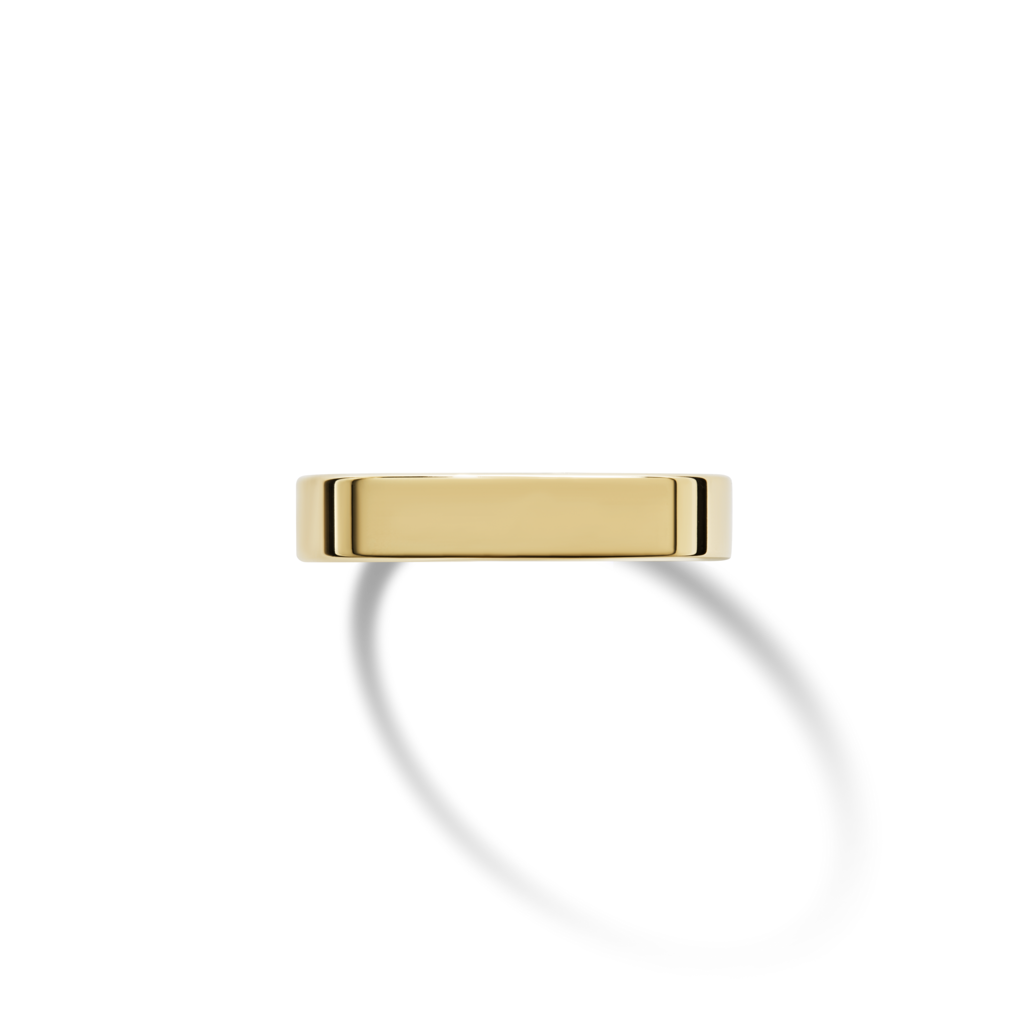 4mm Flat Yellow Gold Band - Image 3