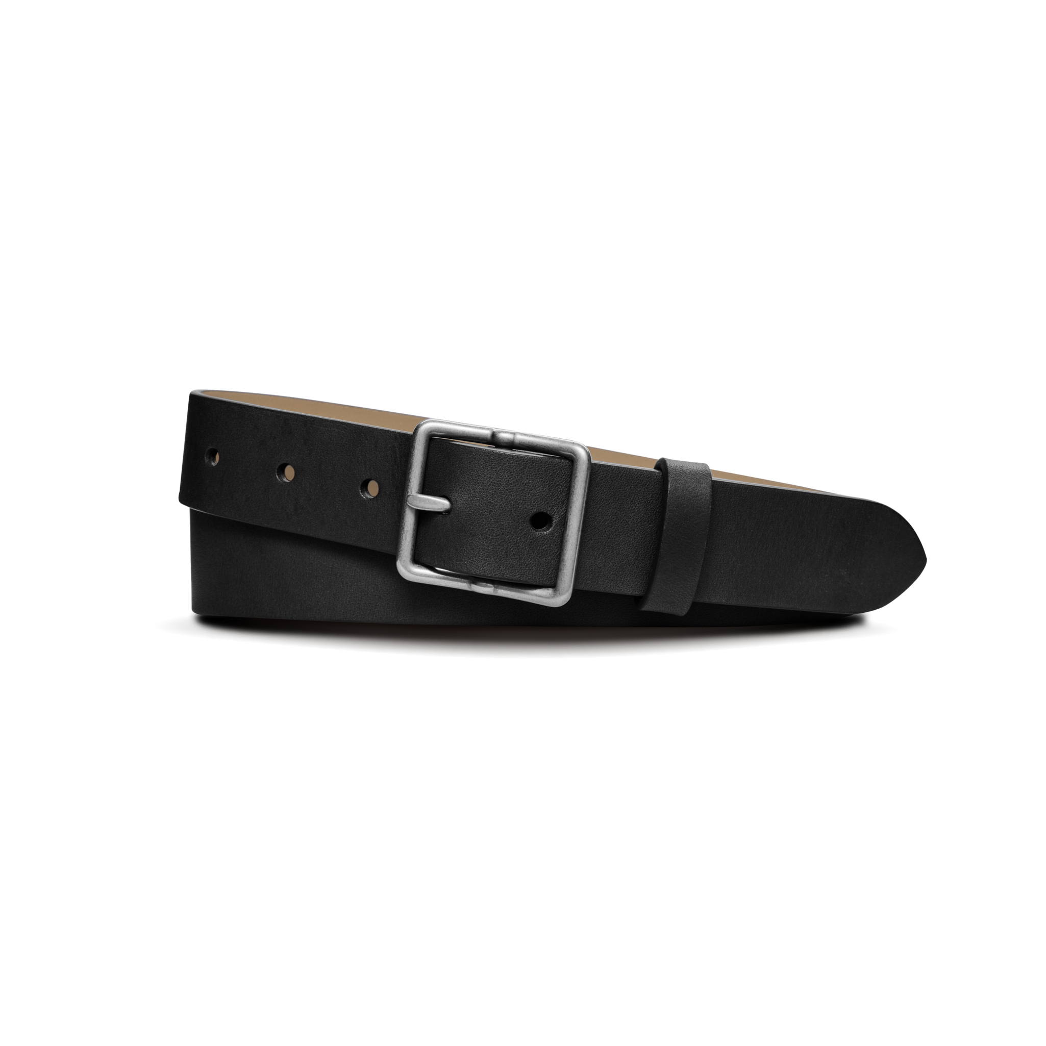 1 1/4 Center Bar Buckle Belt - Black