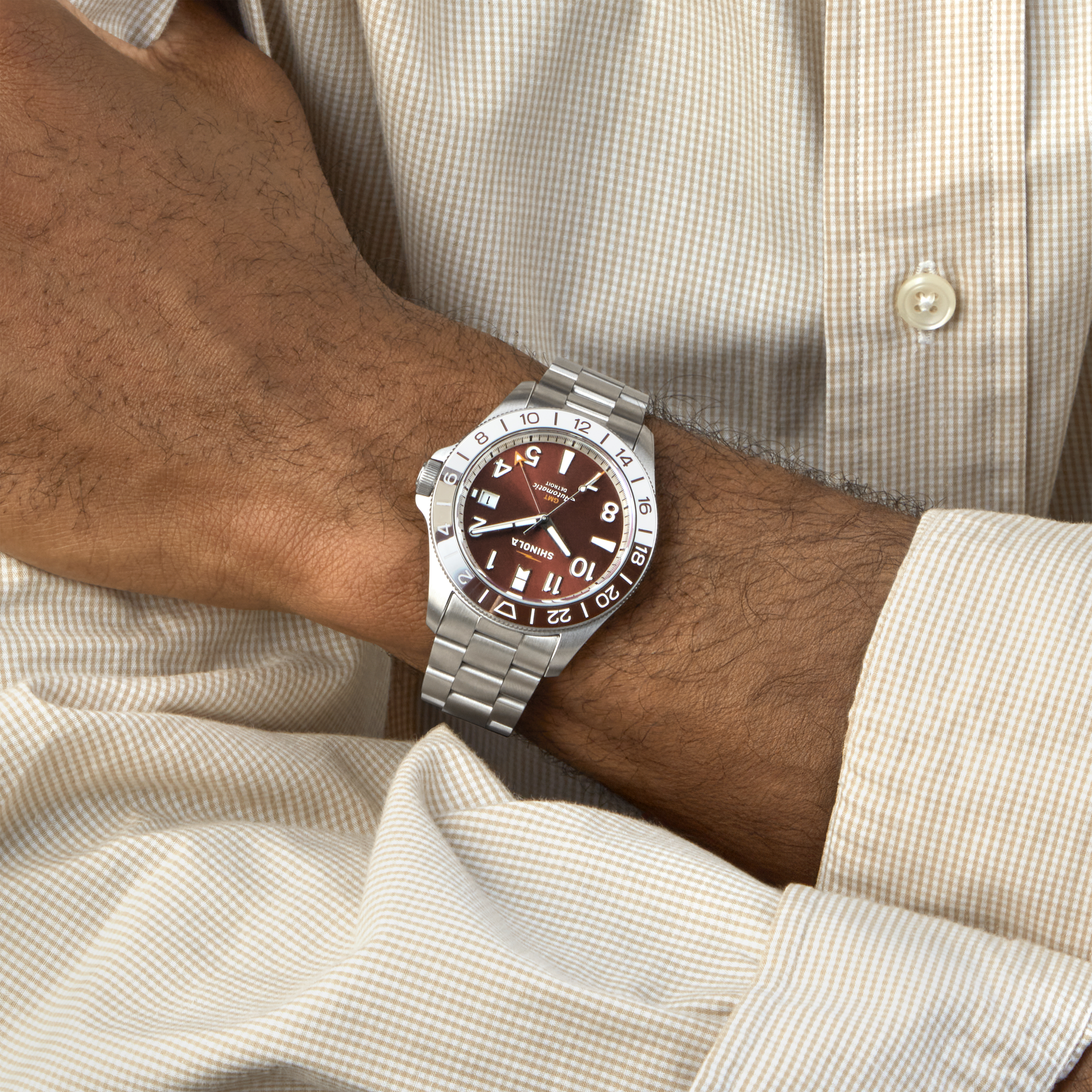 Monster GMT Automatic Watch - Whiskey - Image 4