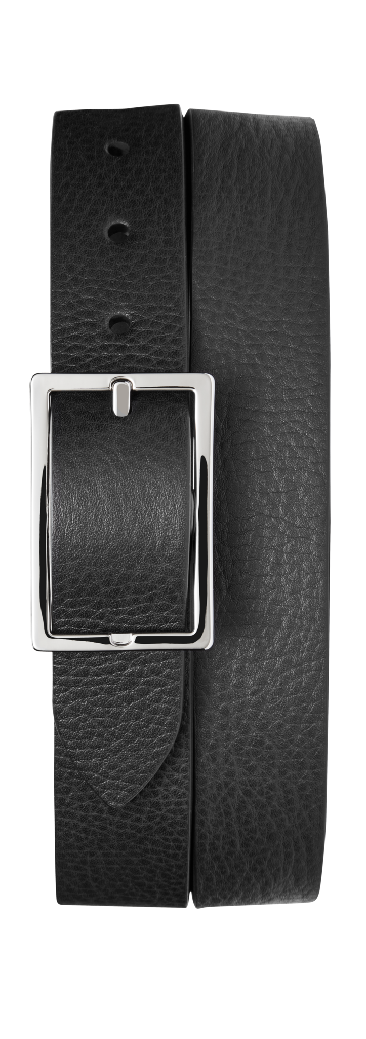 1 1/4 Reversible Rectangle Buckle Belt - Black - Image 2